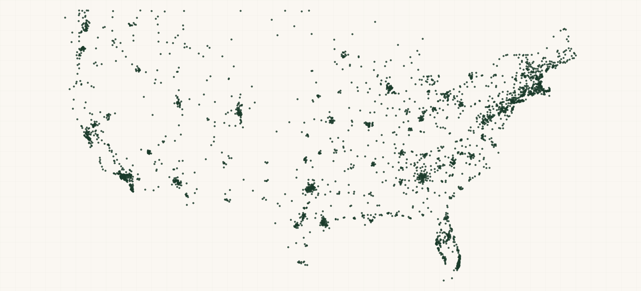 Map of where the Outdoor Furniture Brand Retailers are