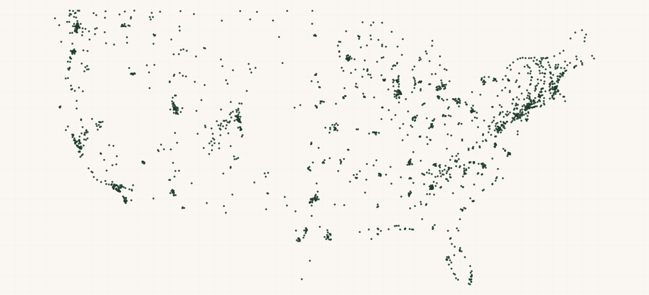 Map of where the Outdoor Research Retailers are