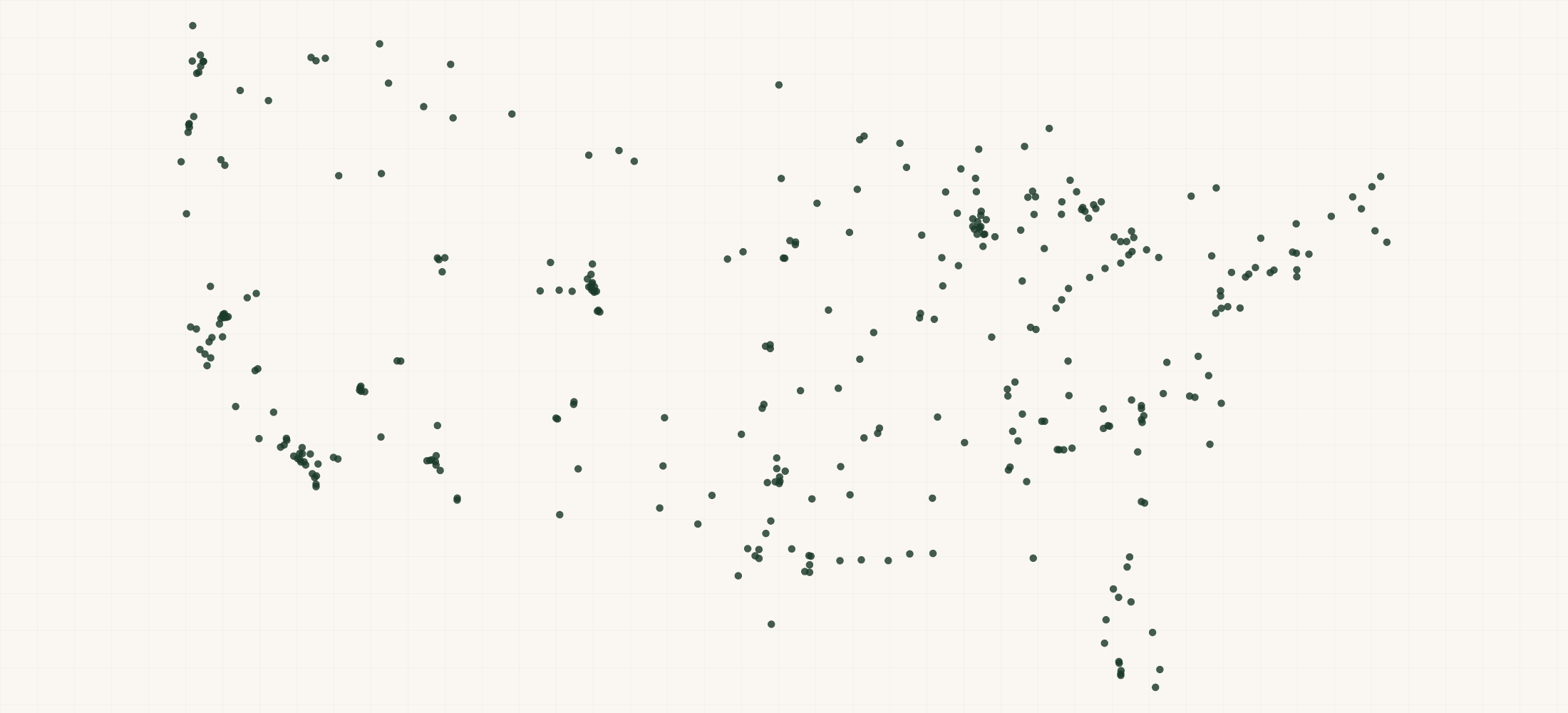Map of where the OW Lee Dealer Locations are