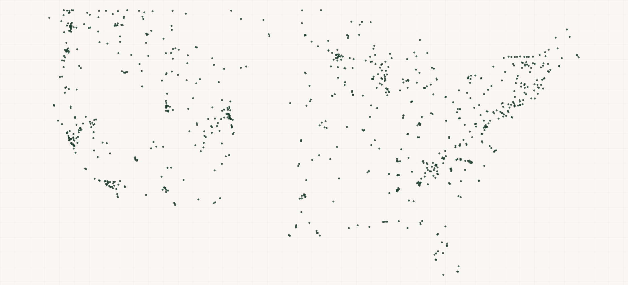 Map of where the PackTowl Retailers are