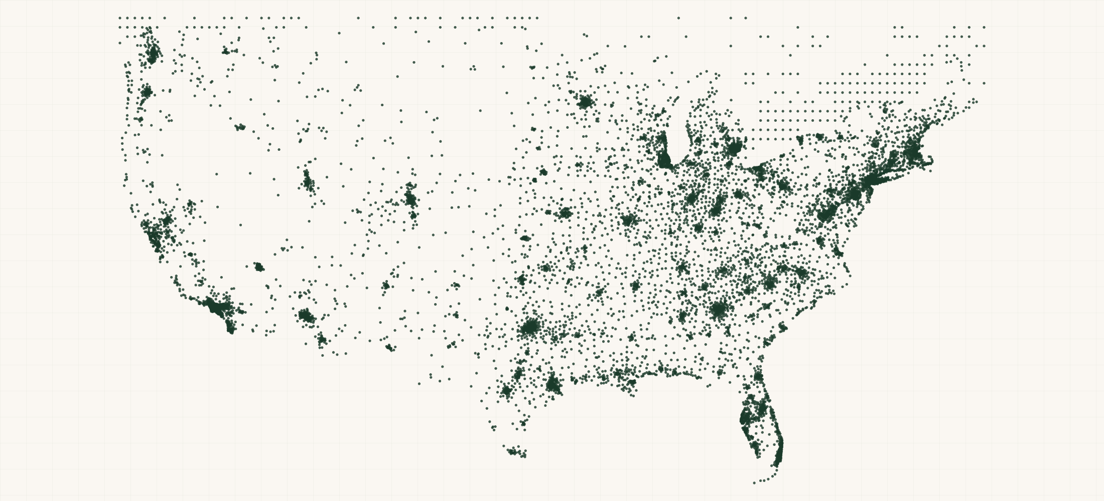 Map of where the Pantry, Sauces & Spices Brand Retailers are