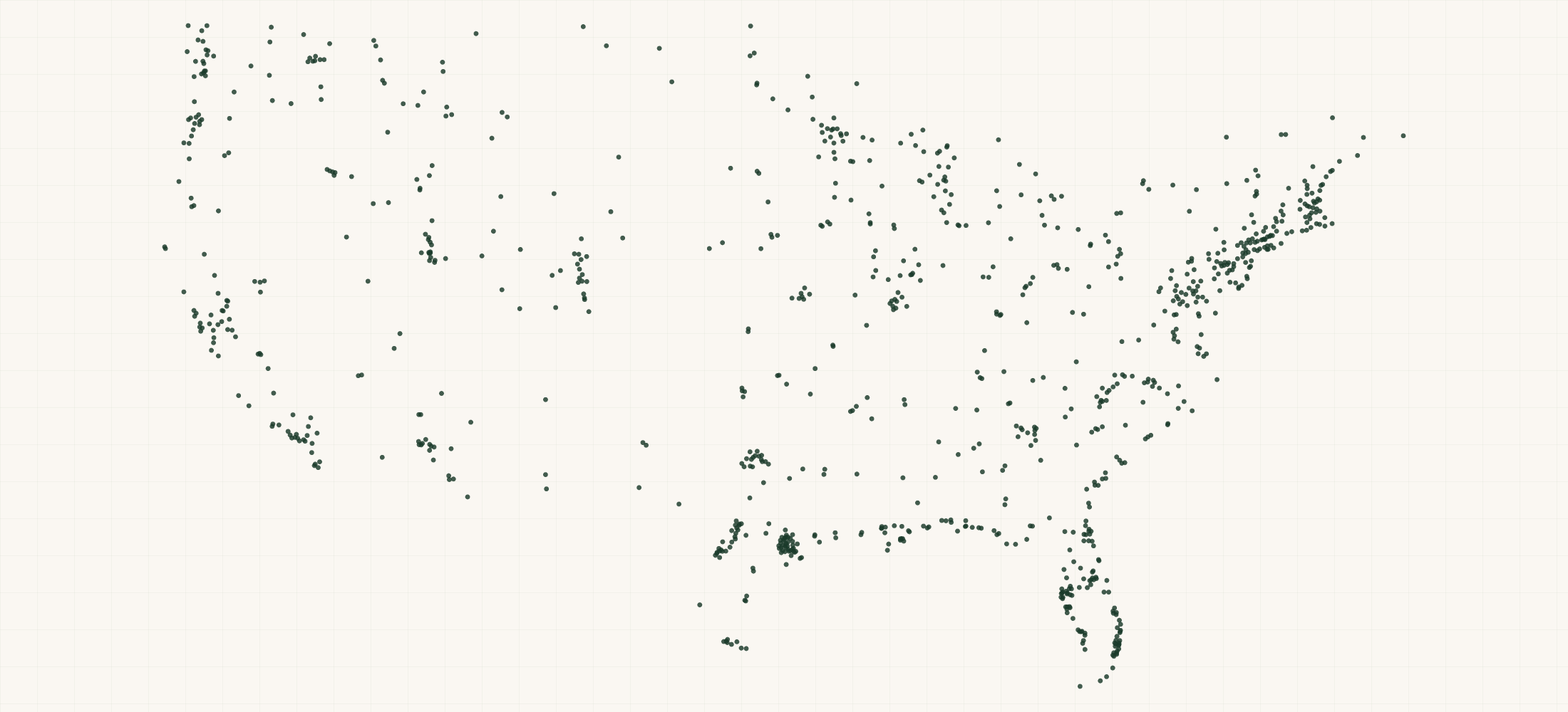 Map of where the PENN Retailers are