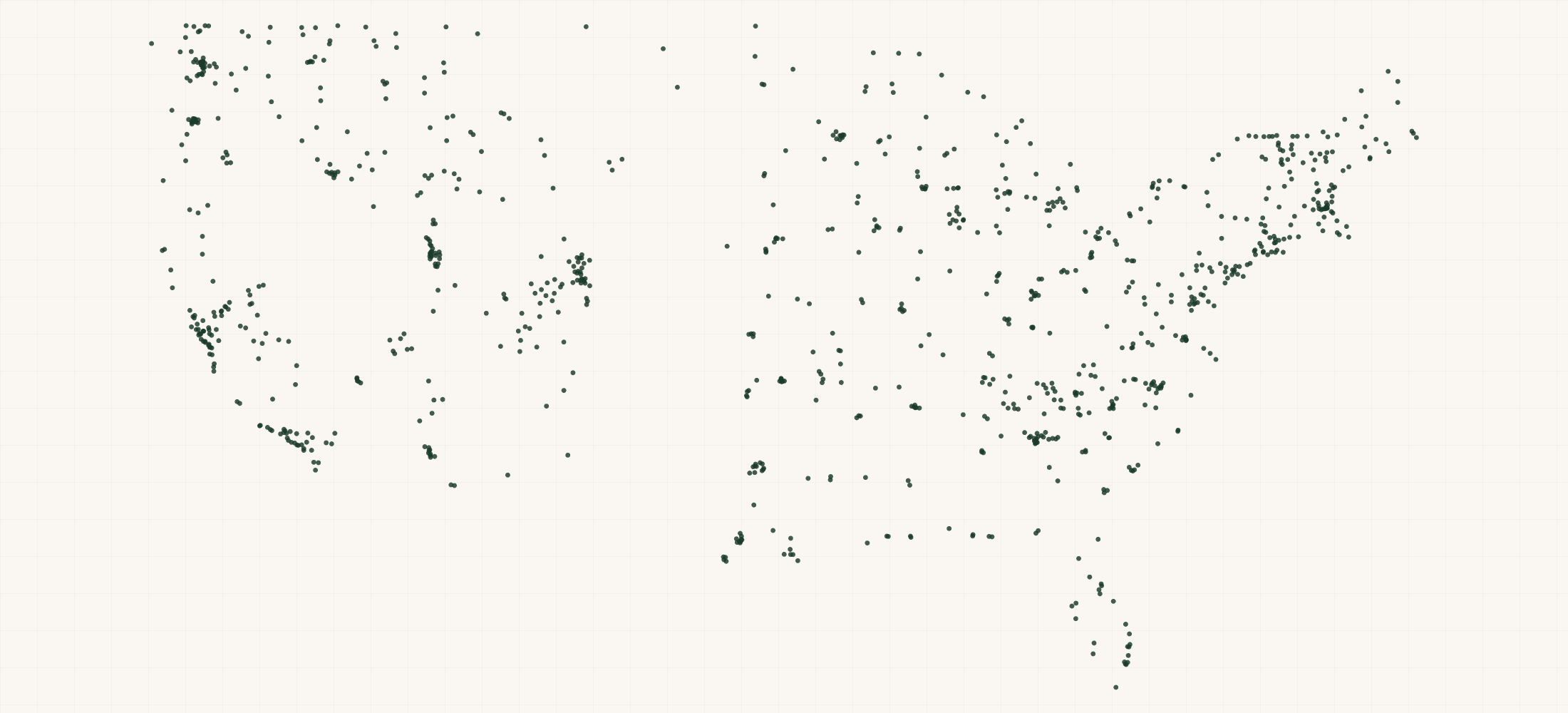 Map of where the Petzl Retailers are