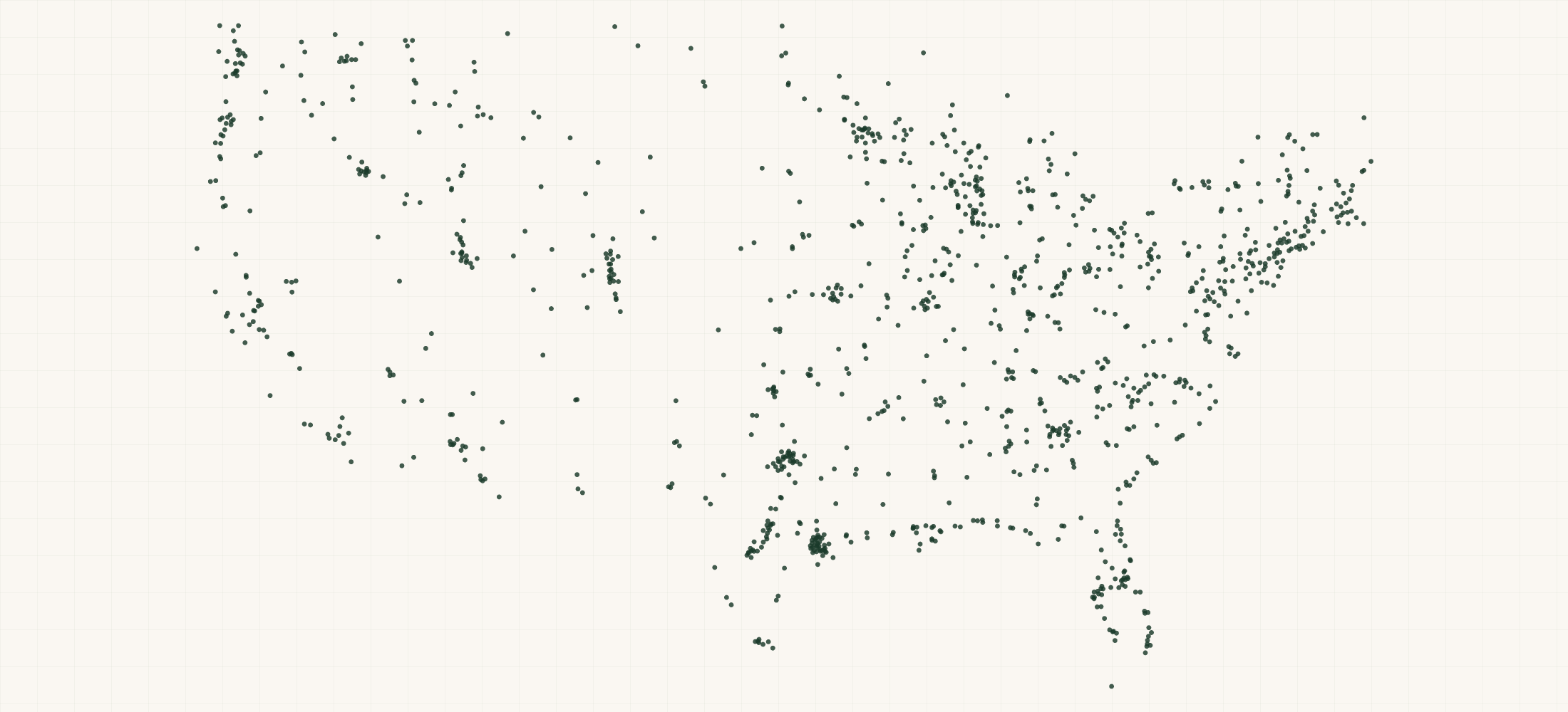 Map of where the Pflueger Retailers are