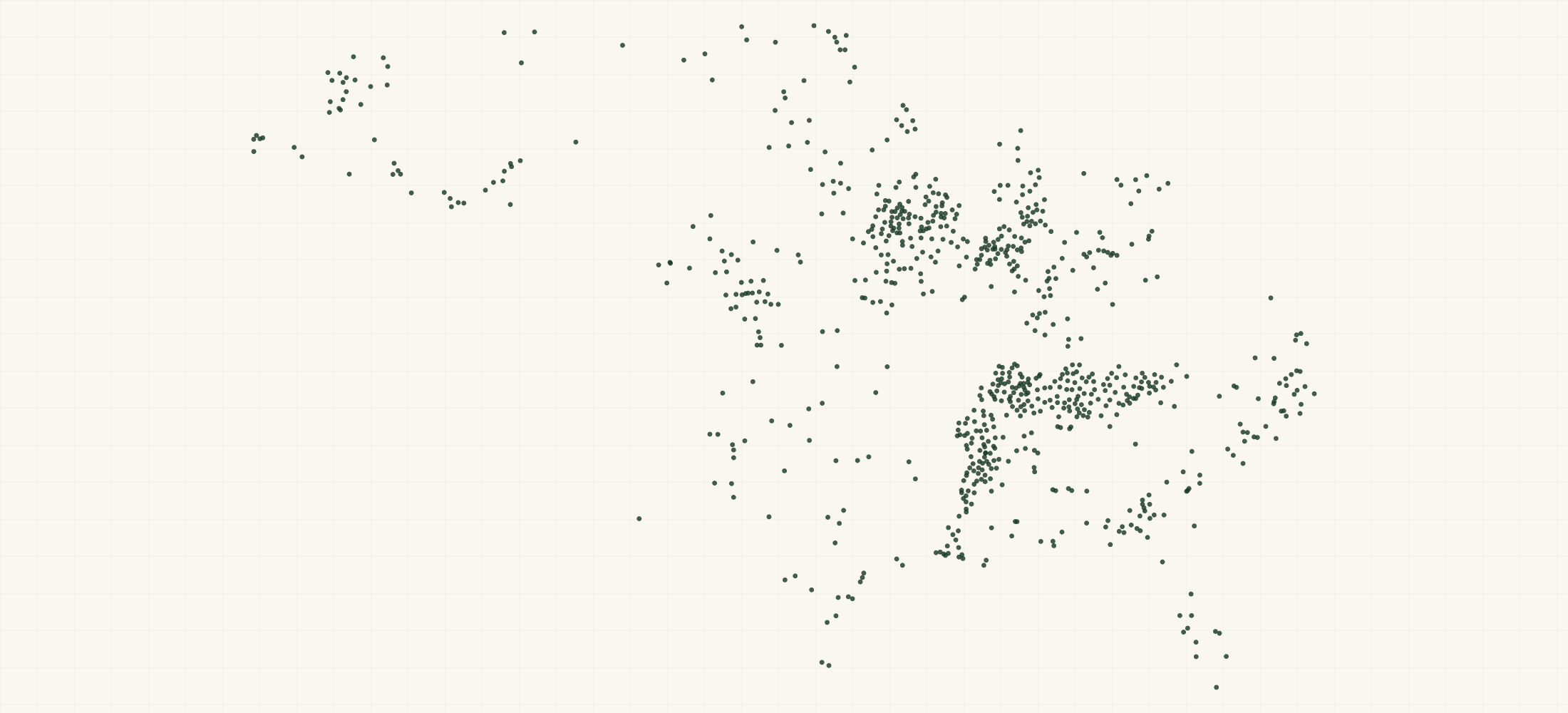 Map of where the Phosphate Perfected Retailers are