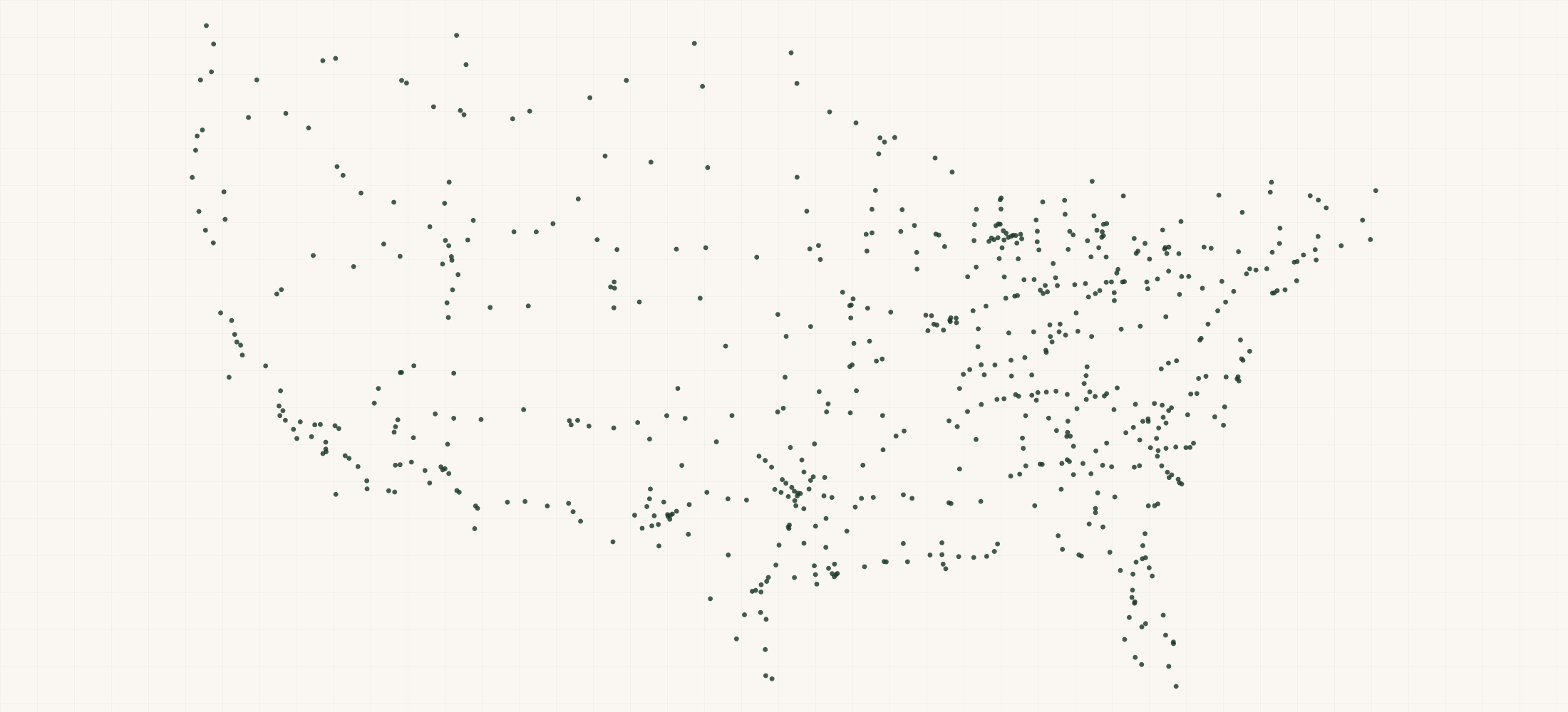 Map of where the Pilot Flying J Locations are