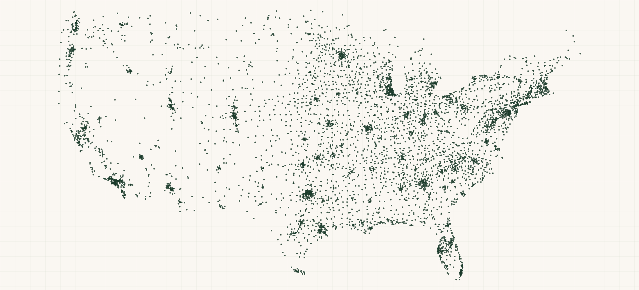 Map of where the Pit Boss Dealer Locations are