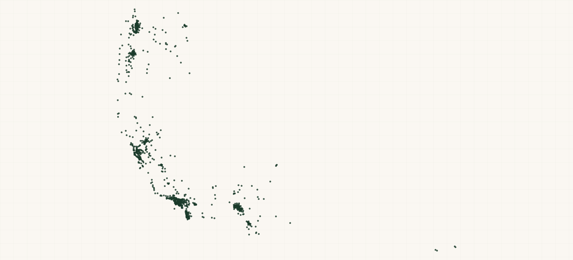 Map of where the PLEZi Retailers are