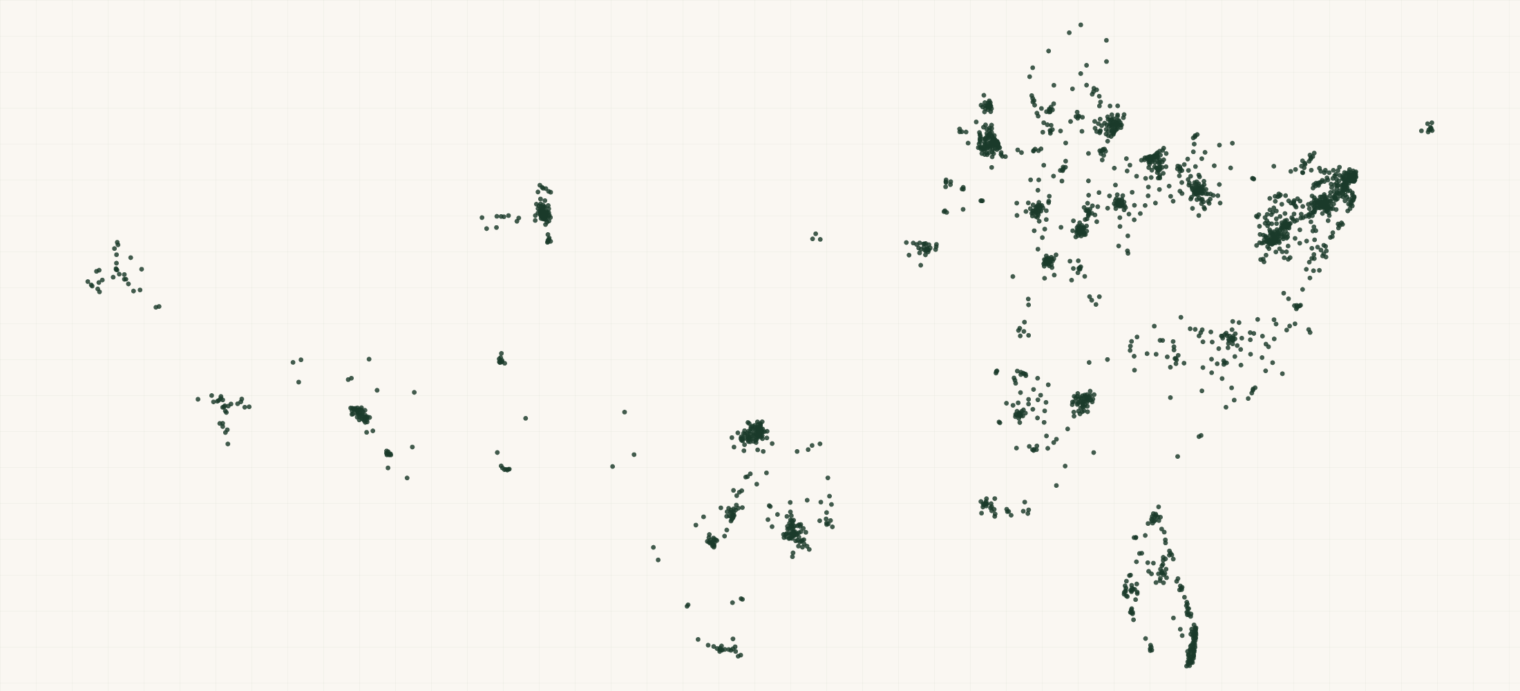 Map of where the PNC Bank, National Association Branches are