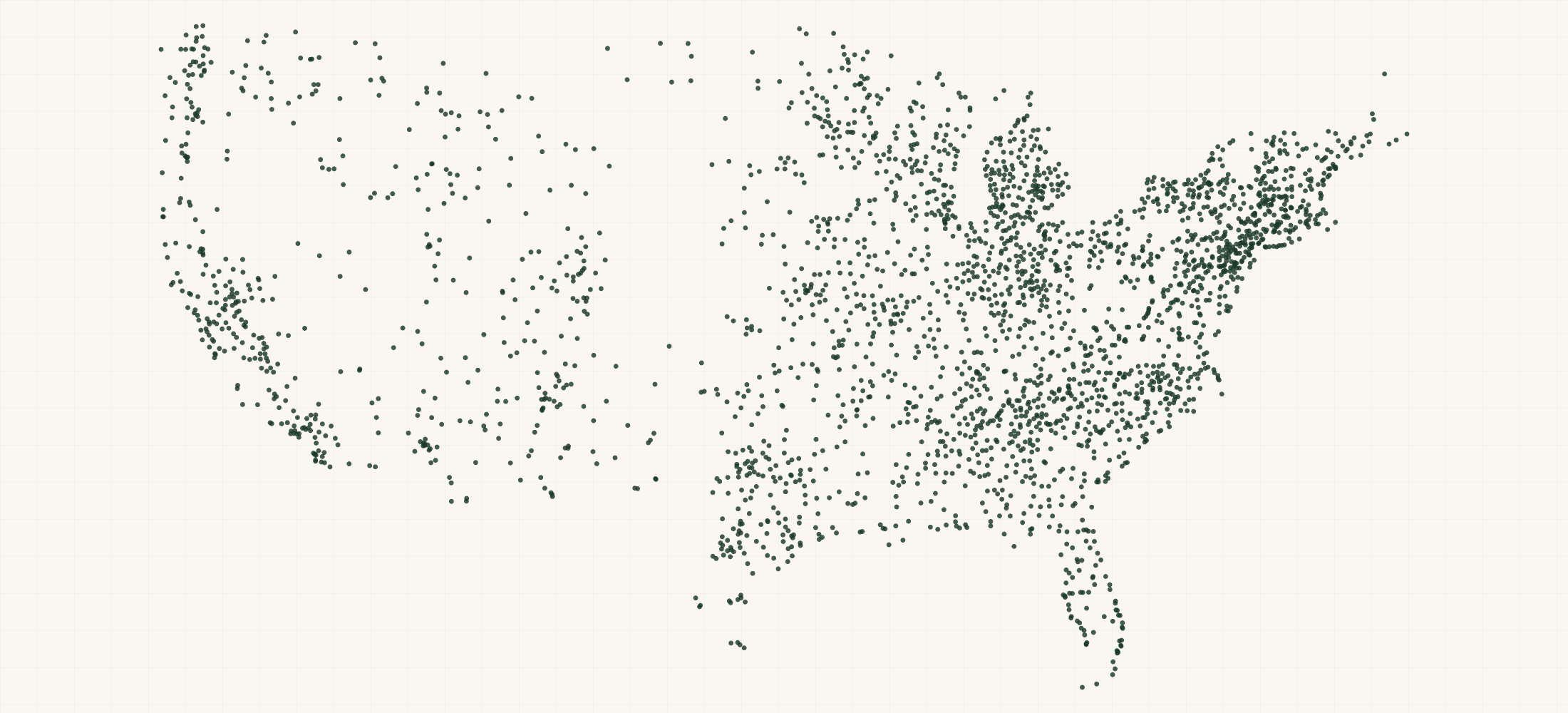 Map of where the US Propane Dealers are