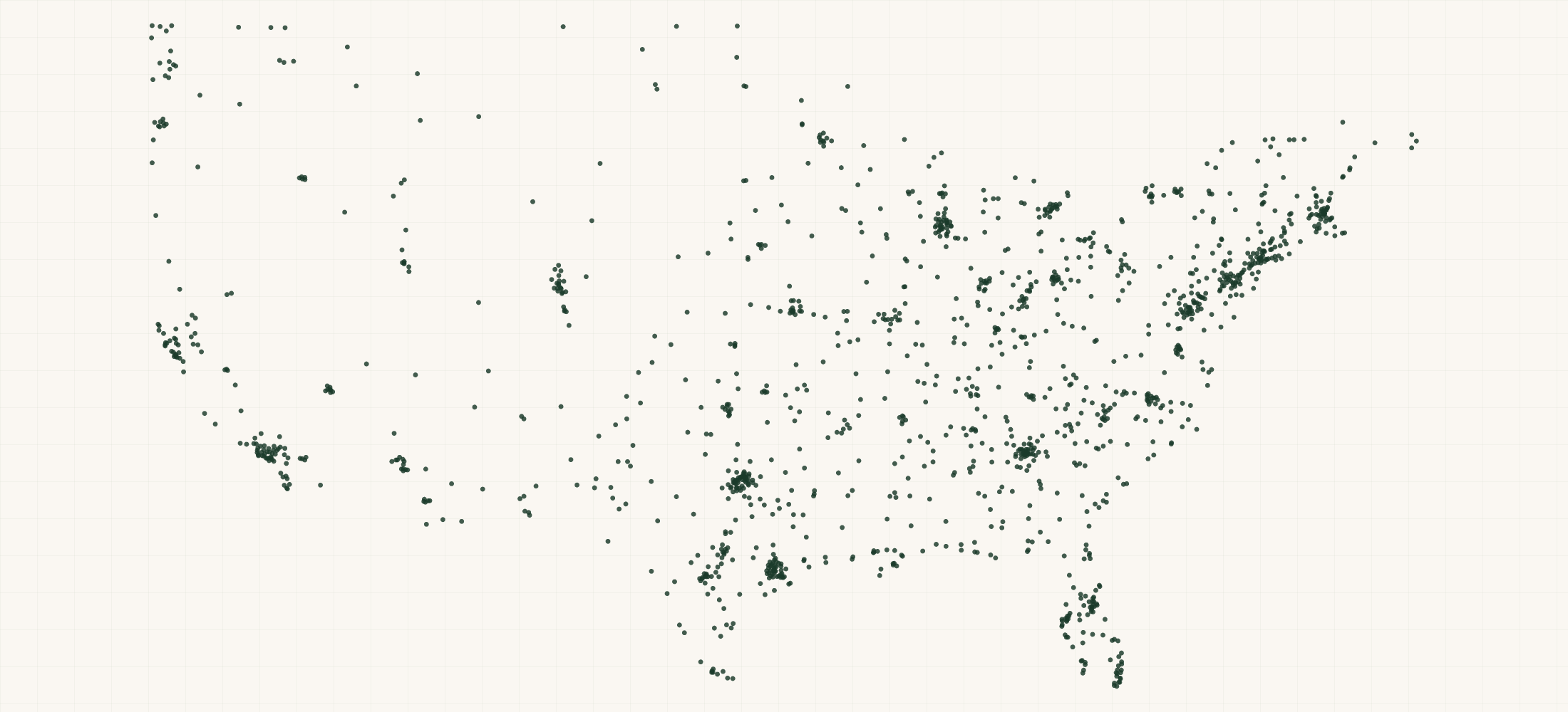 Map of where the Puma Retailers are