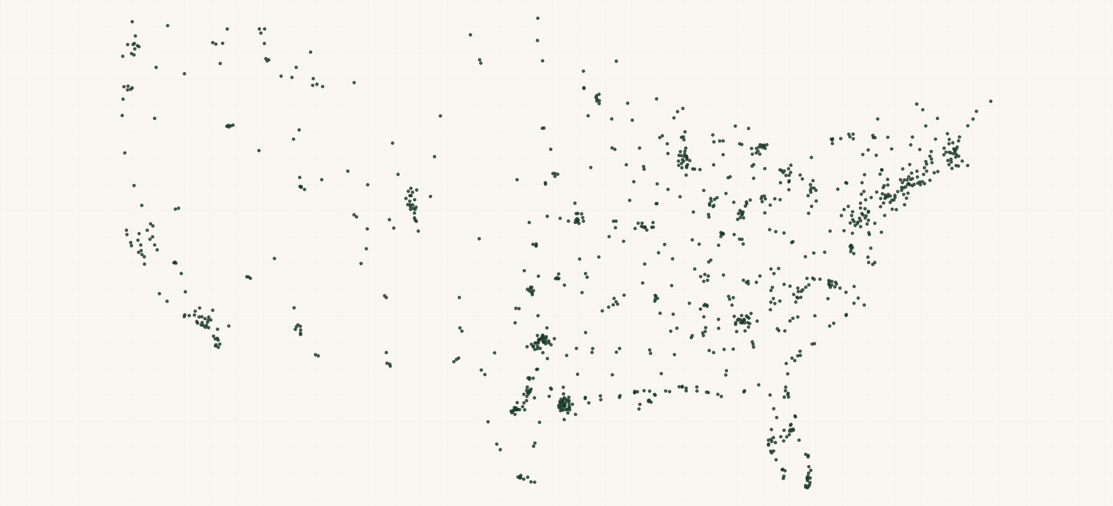 Map of where the QALO Retailers are