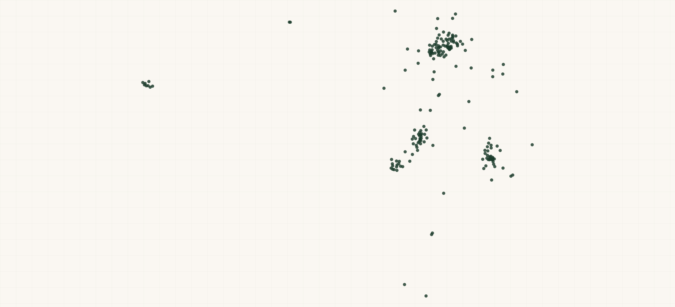 Map of where the Ranch 2.0 Spirits Retailers are