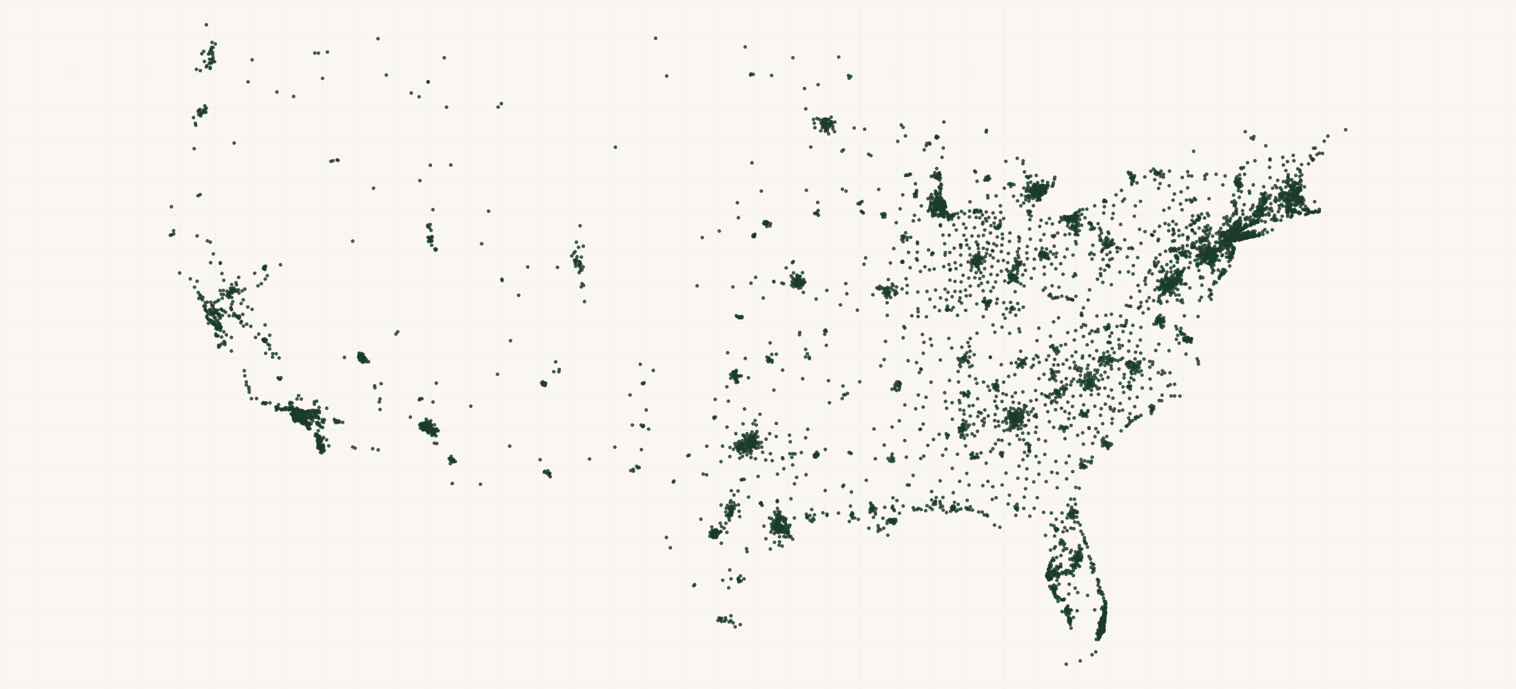 Map of where the RapidLash Retailers are