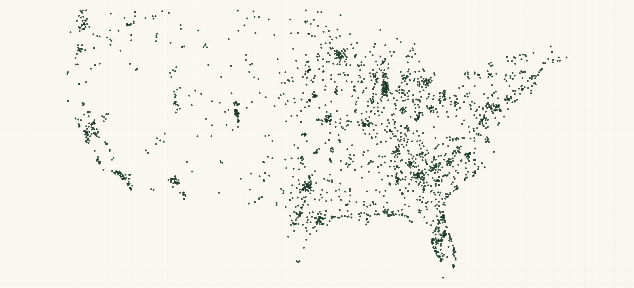 Map of where the recteq Retailers are