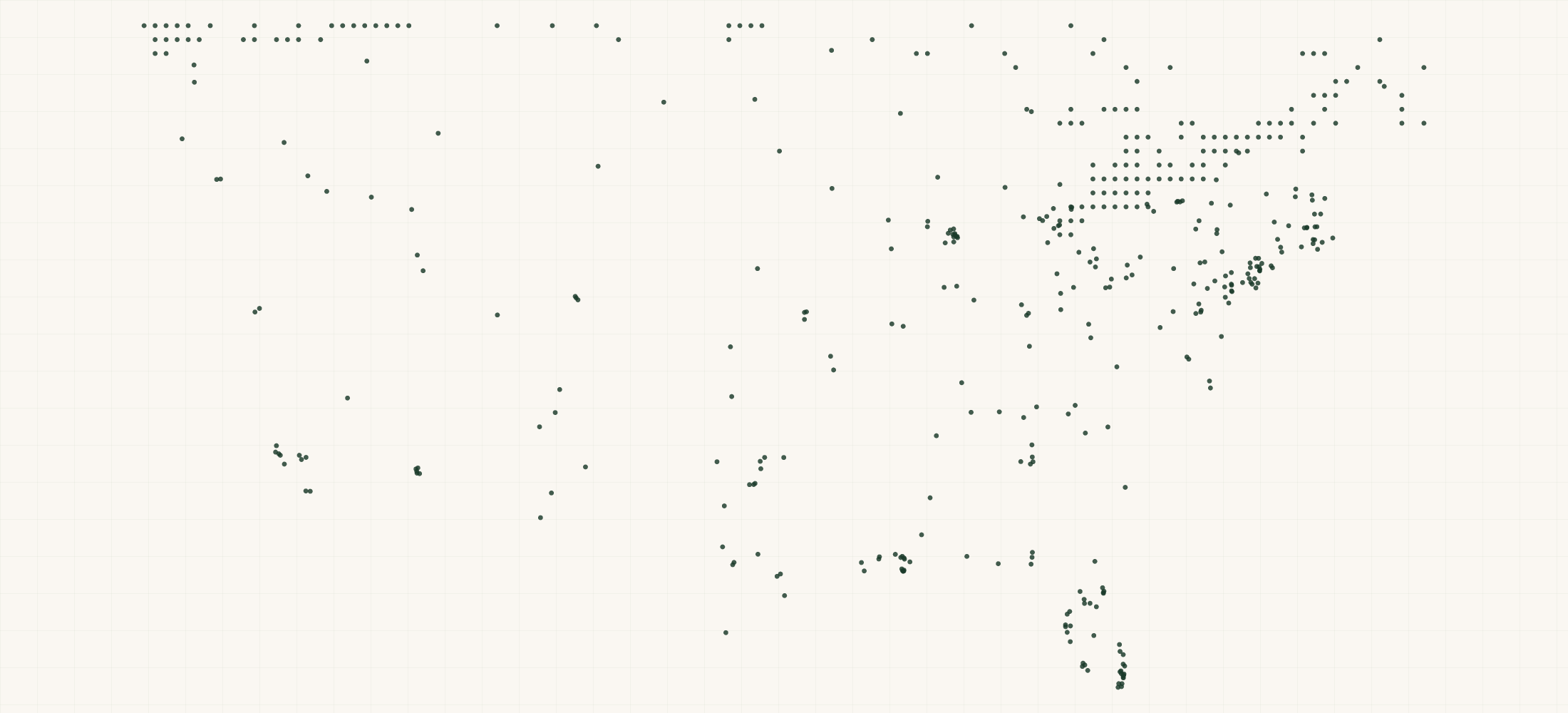 Map of where the Red Eye Tek Retailers are