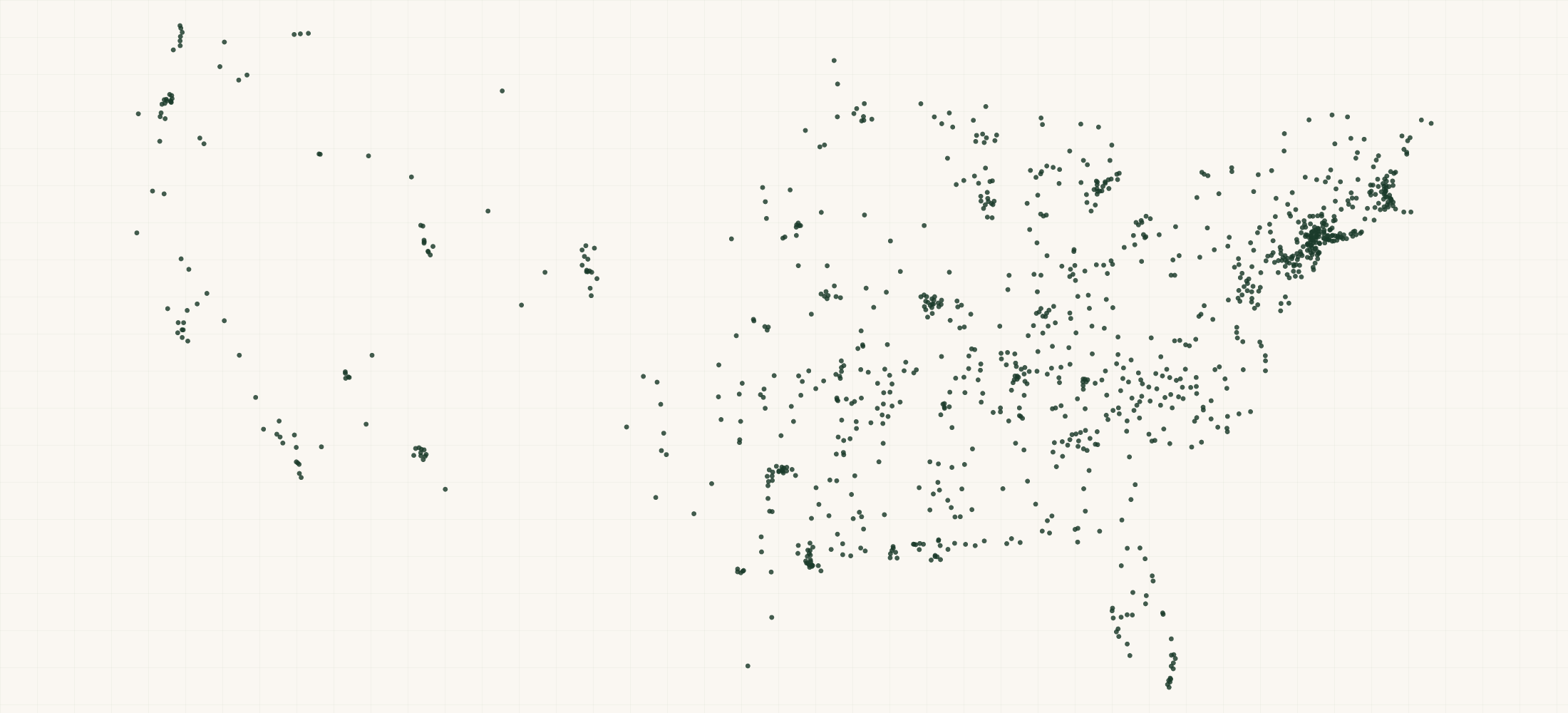 Map of where the RedMax Dealers are