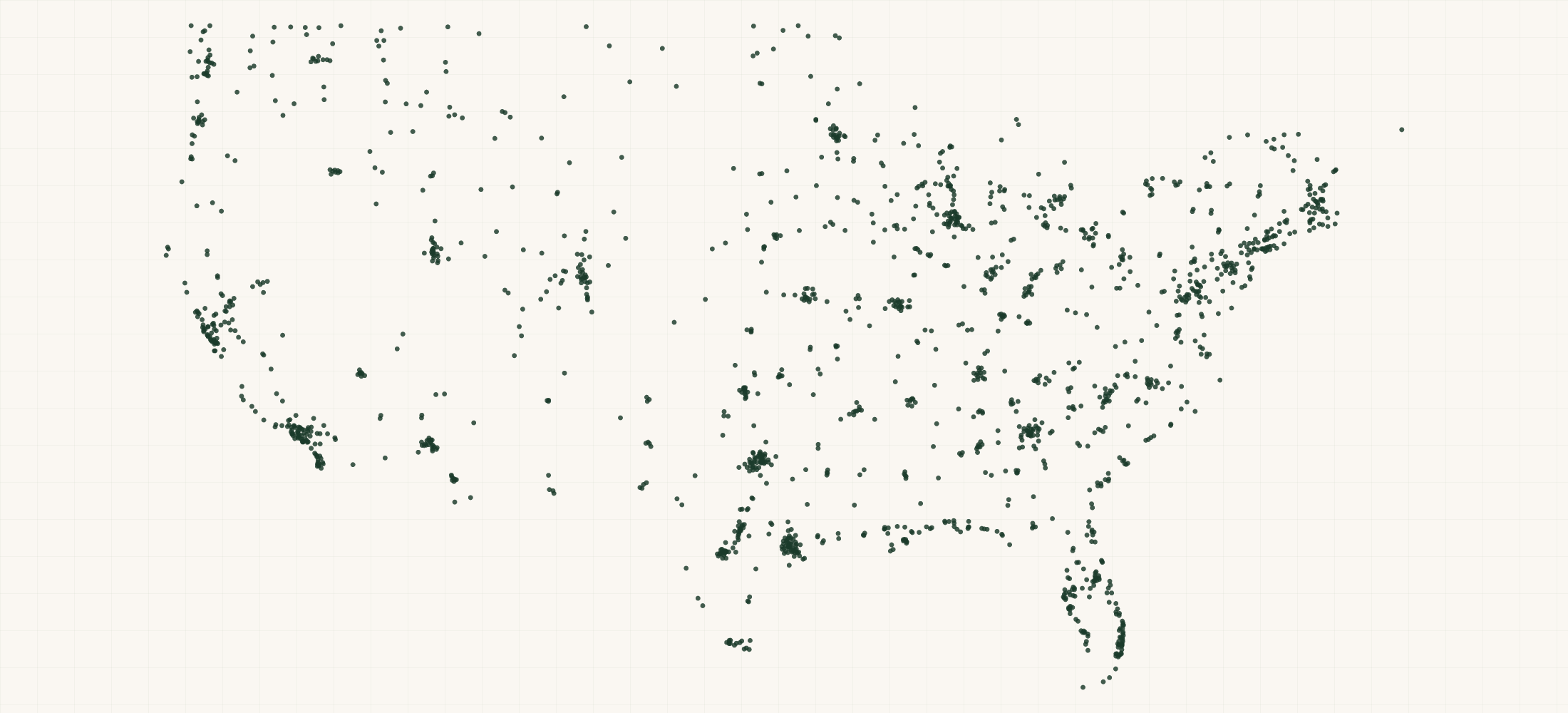 Map of where the Reef Retailers are