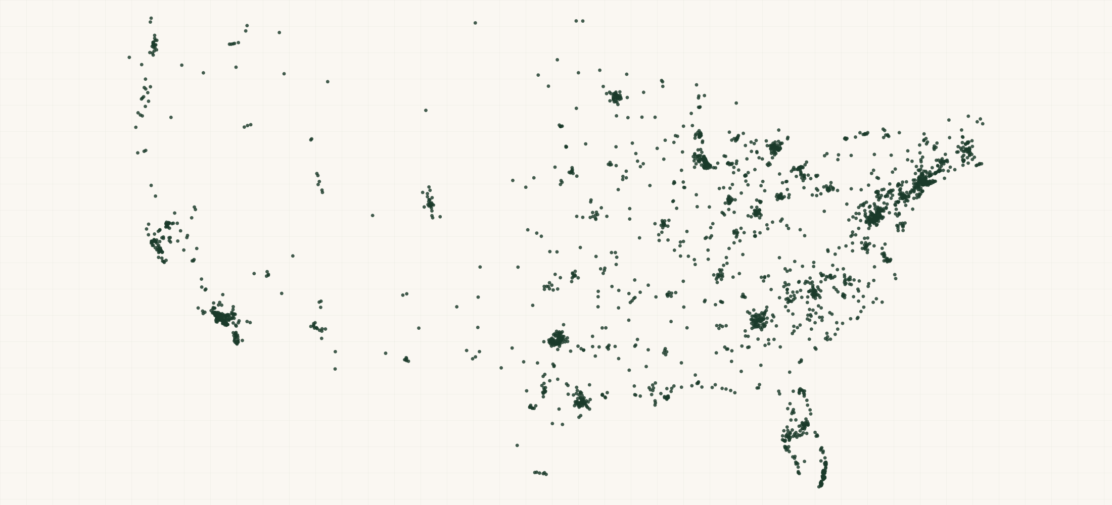 Map of where the Religion-Related Nonprofits are
