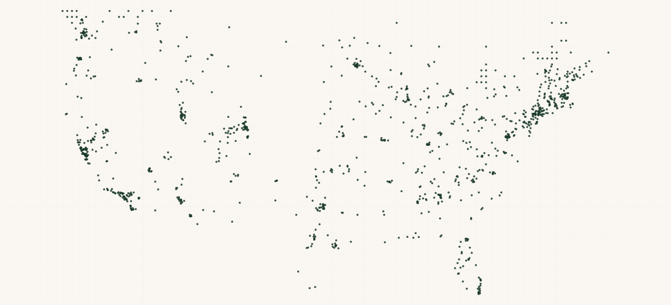 Map of where the Reserve Wheels Retailers are