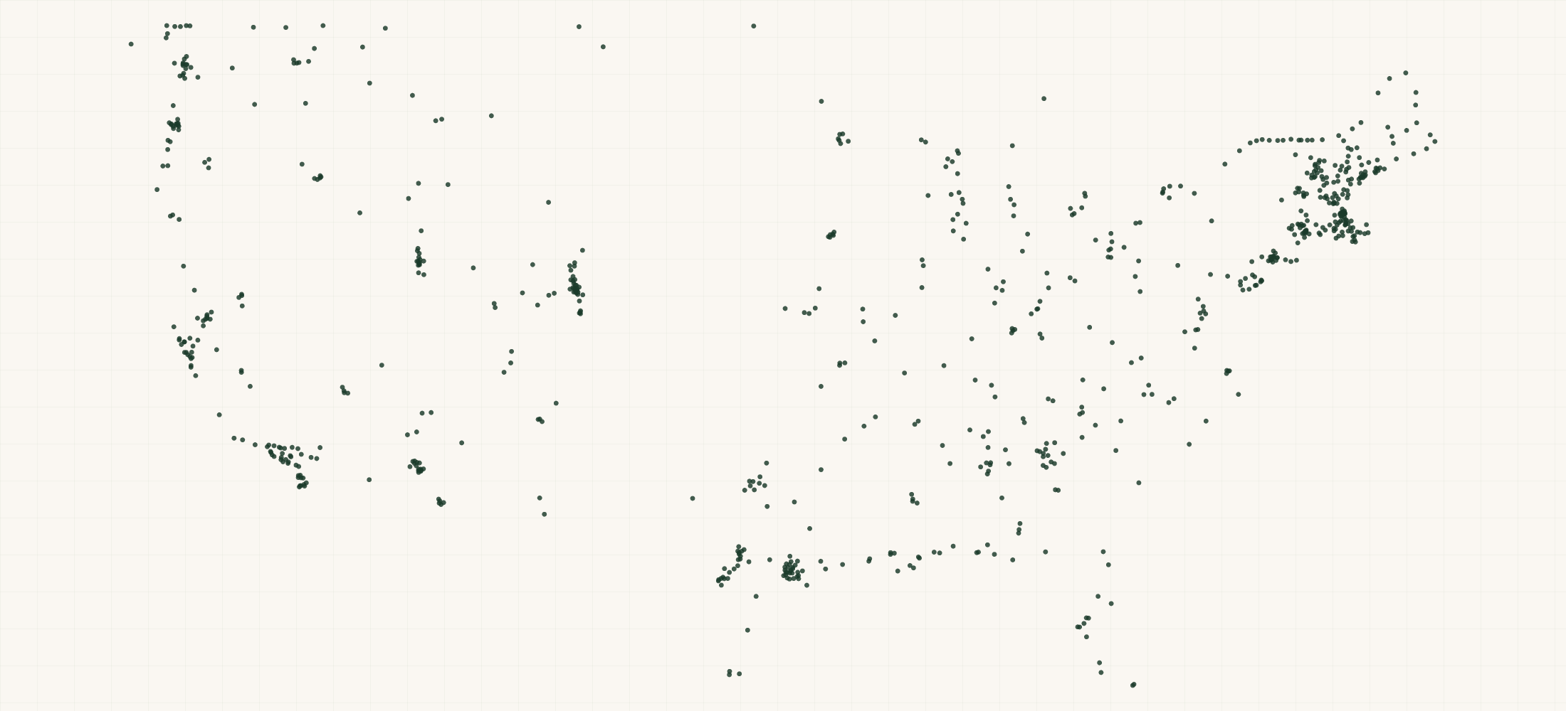 Map of where the Rhino Rack Retailers are