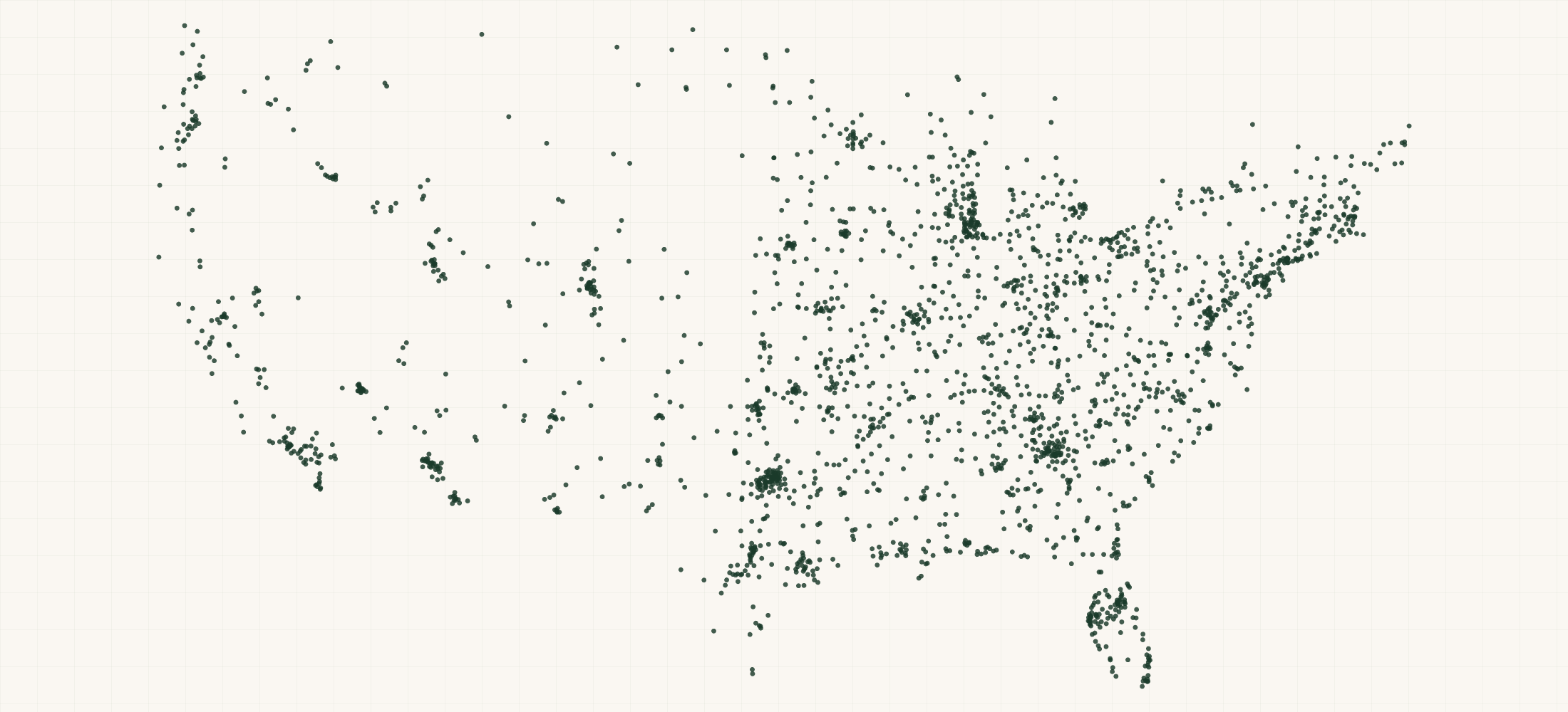 Map of where the Ripple+ Retailers are