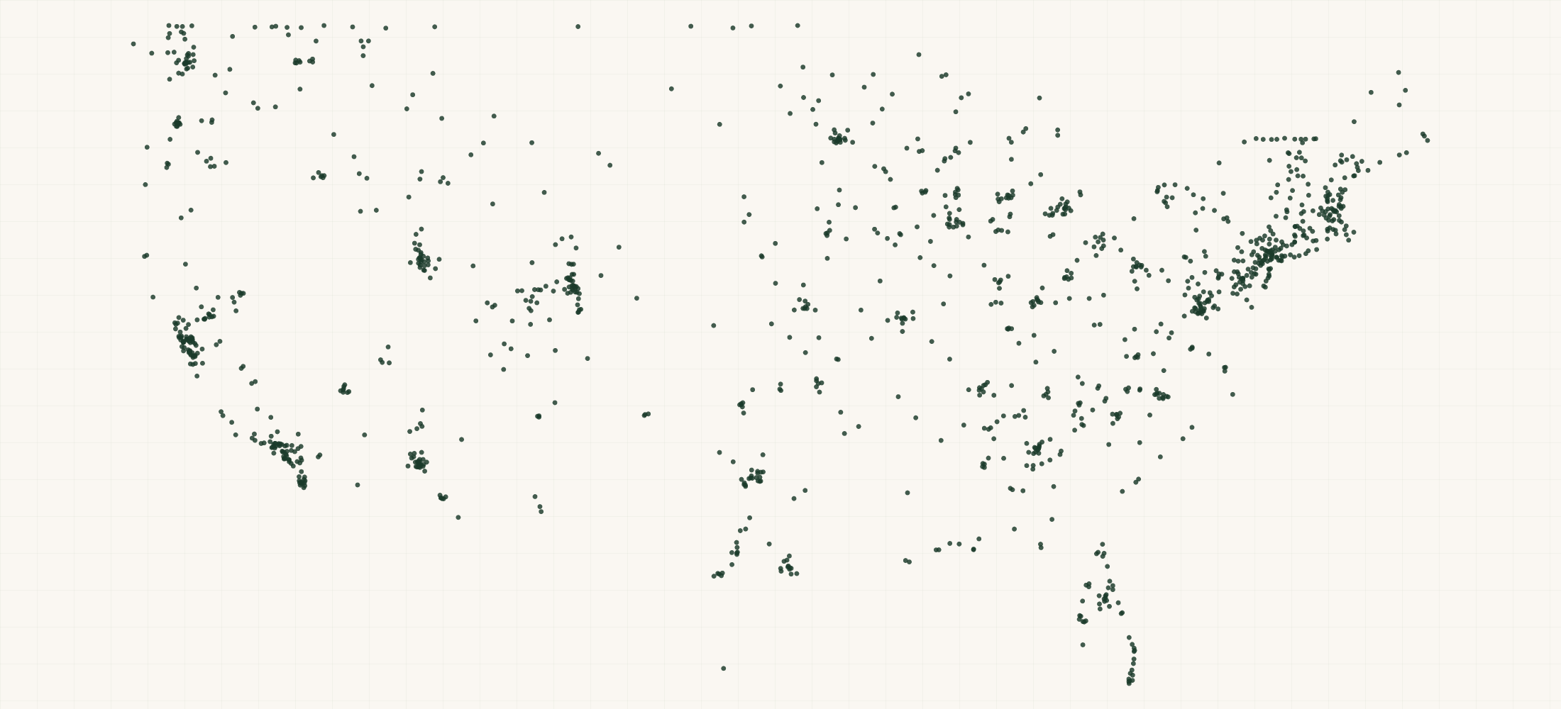 Map of where the RockShox Retailers are