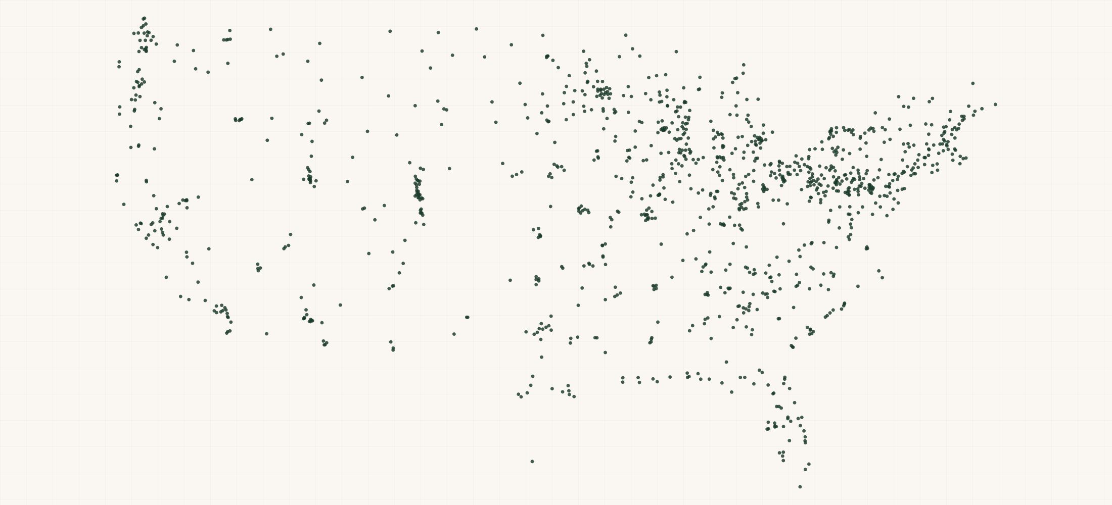 Map of where the Rome Industries Retailers are