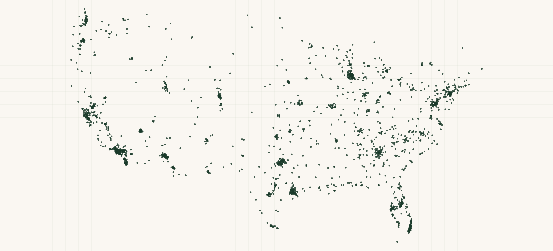 Map of where the Ross Store Locations are