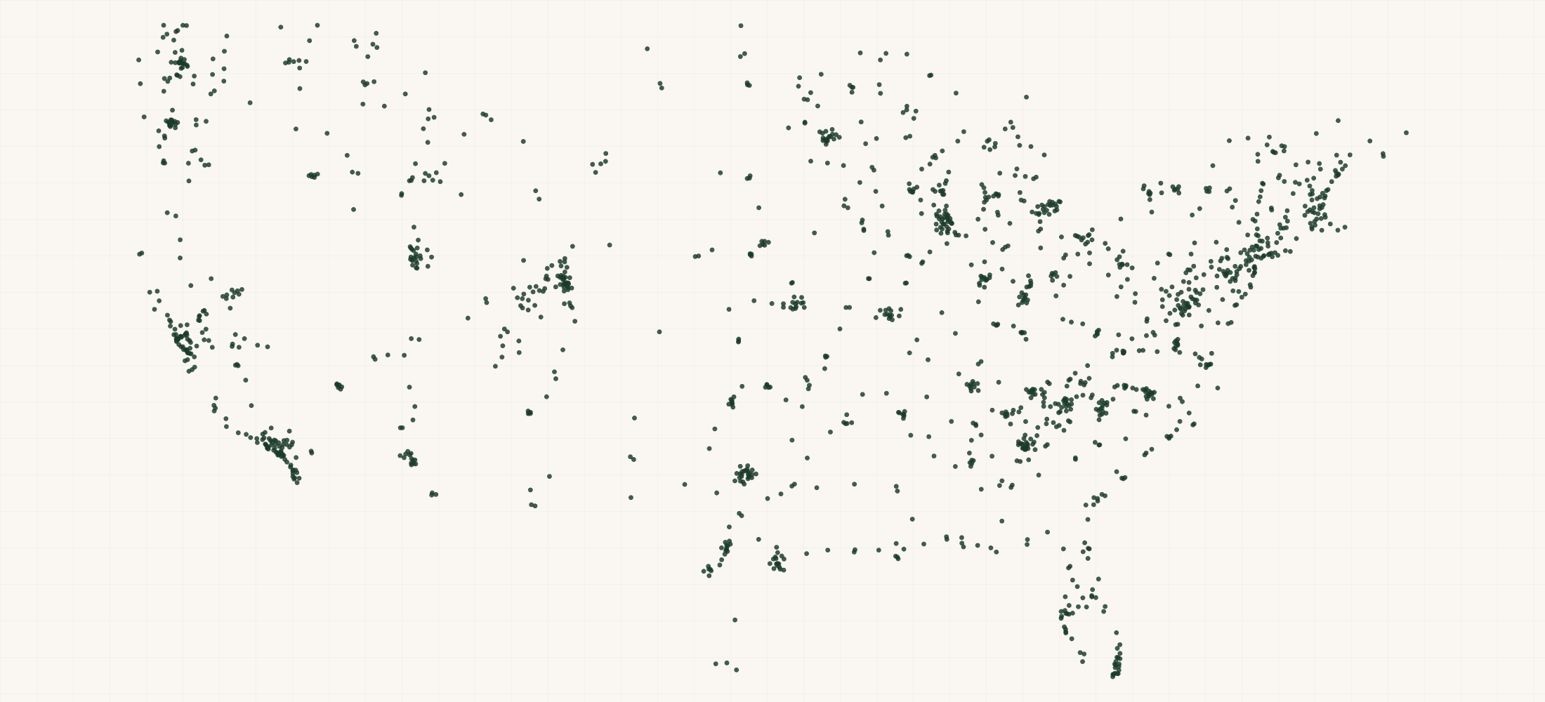 Map of where the Rumpl Retailers are