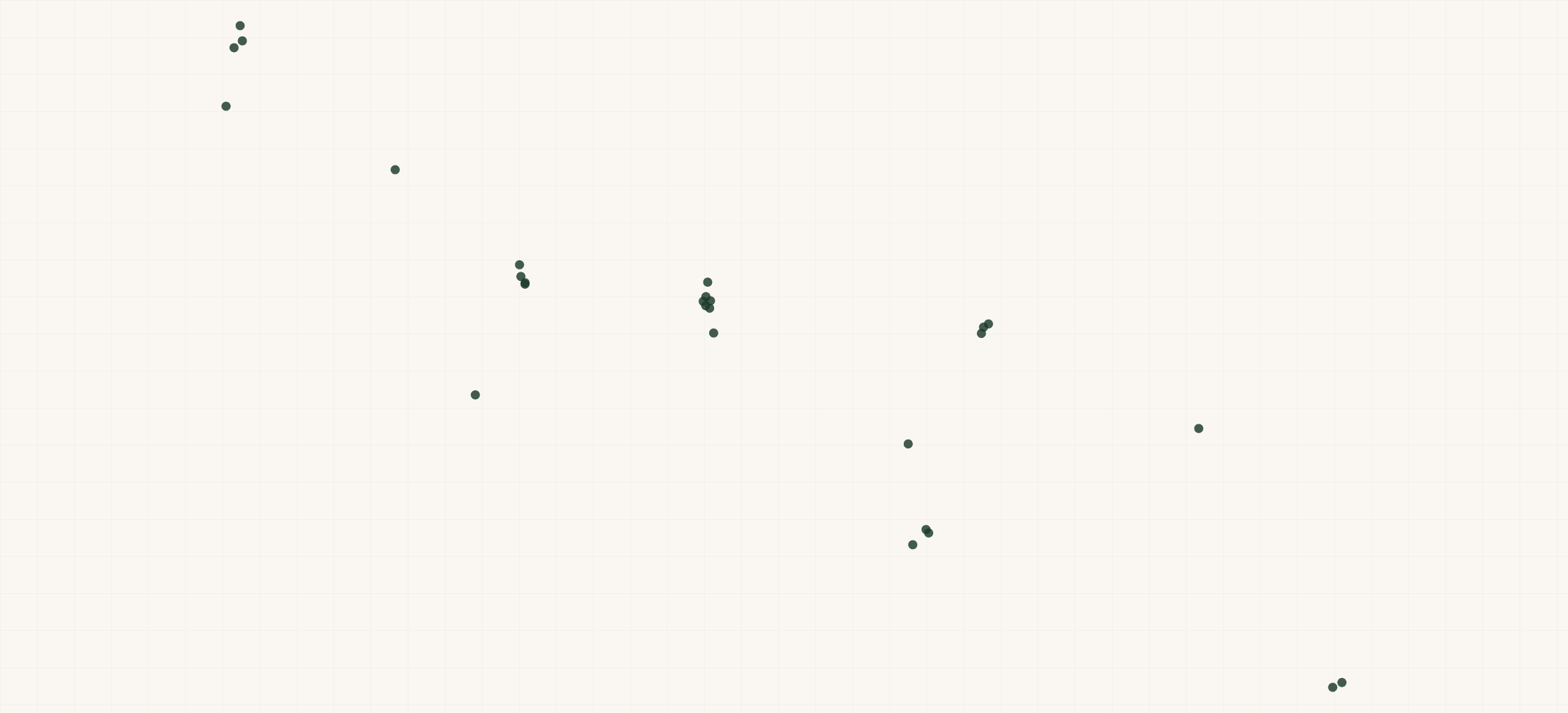 Map of where the Saela Pest Control Locations are