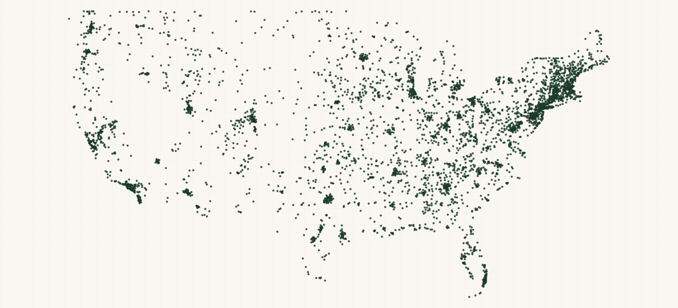 Map of where the Salomon Retailers are