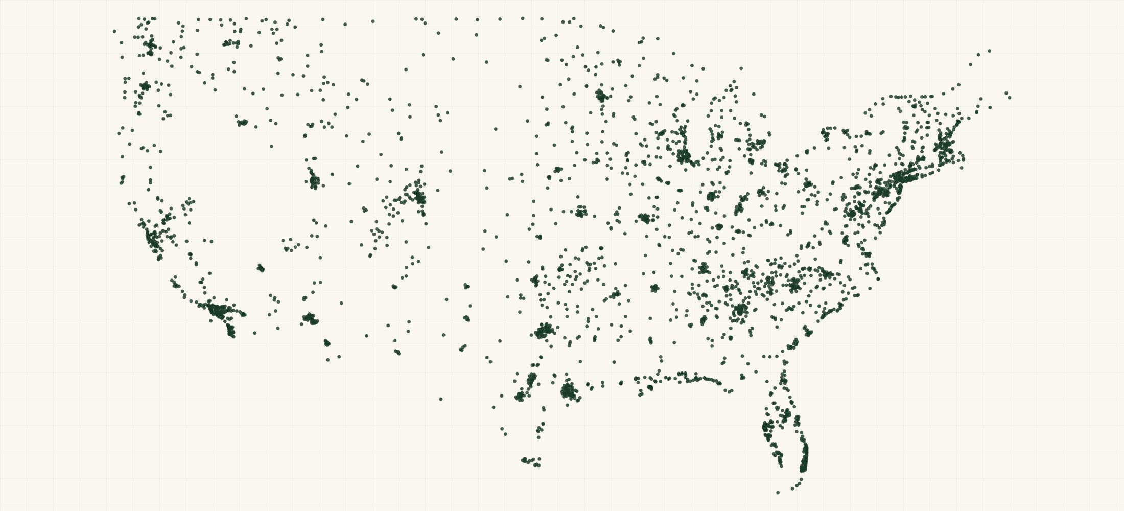 Map of where the Sandals & Flip-Flops Brand Retailers are