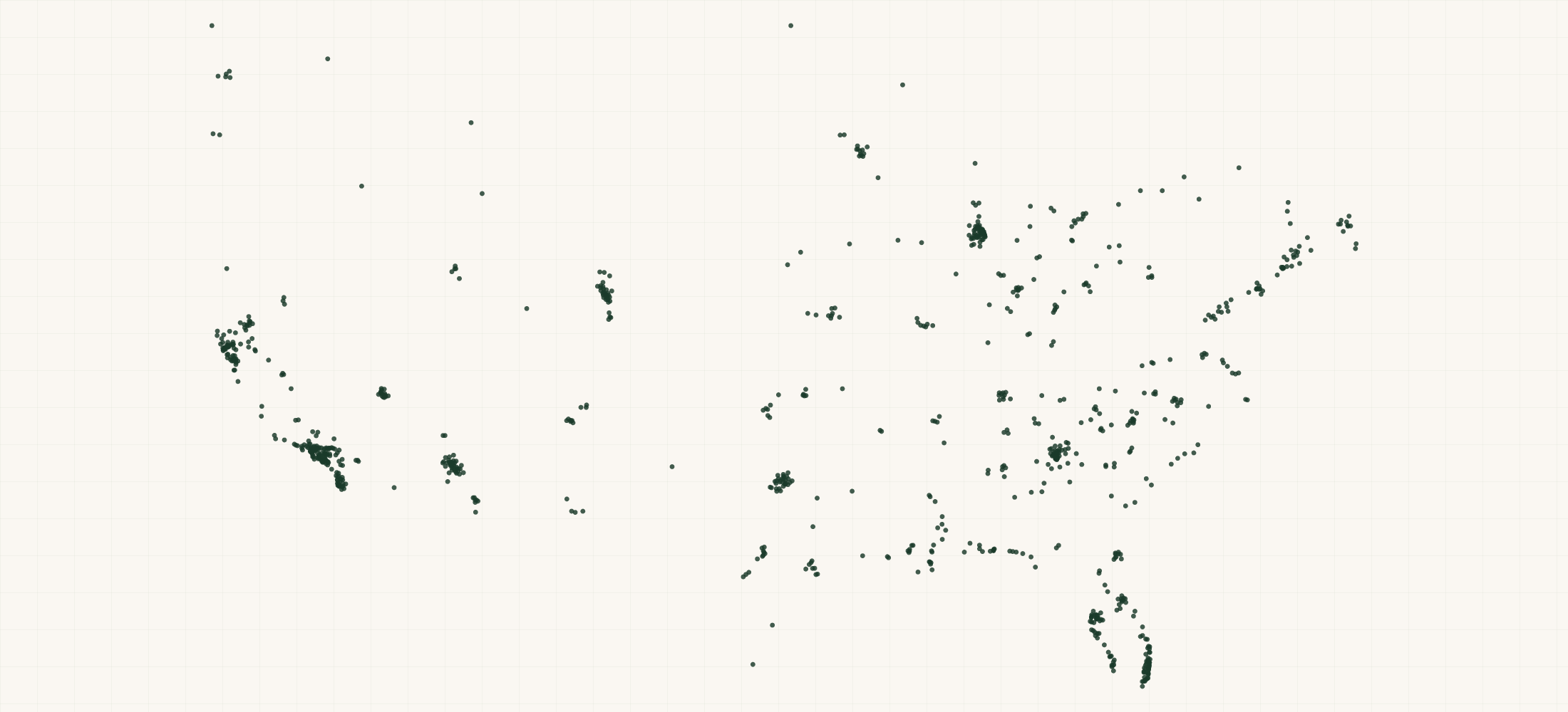 Map of where the Savyll Retailers are