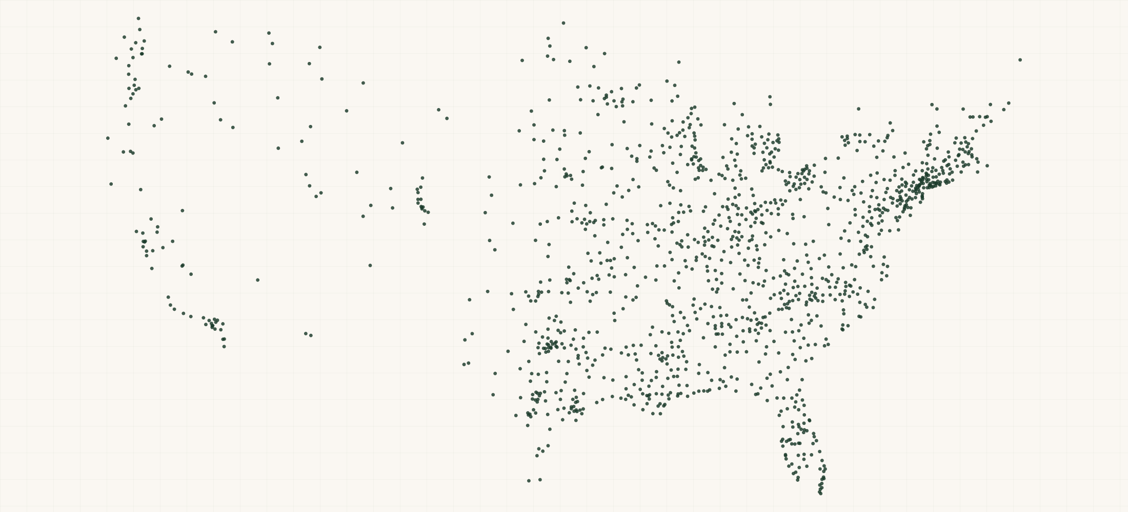 Map of where the Scag Dealers are