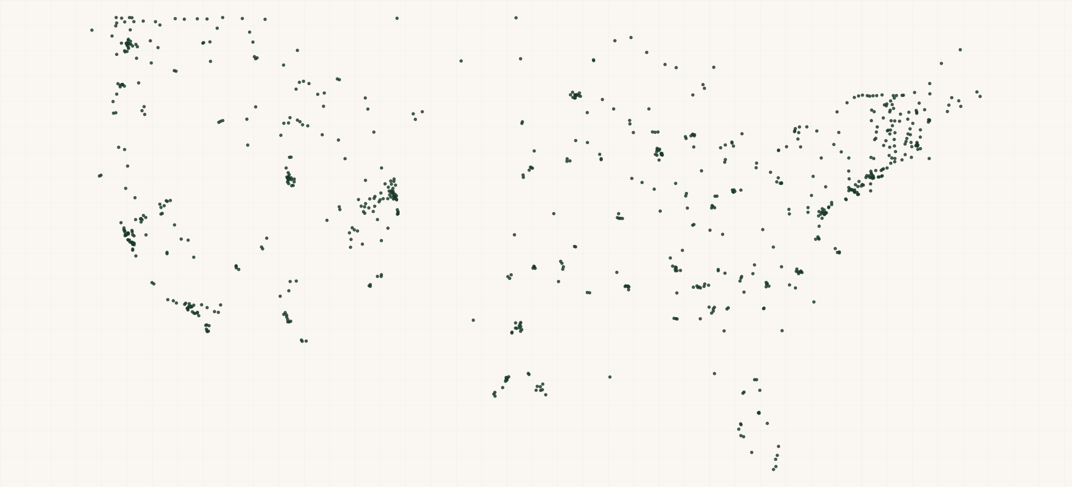 Map of where the Scarpa Retailers are