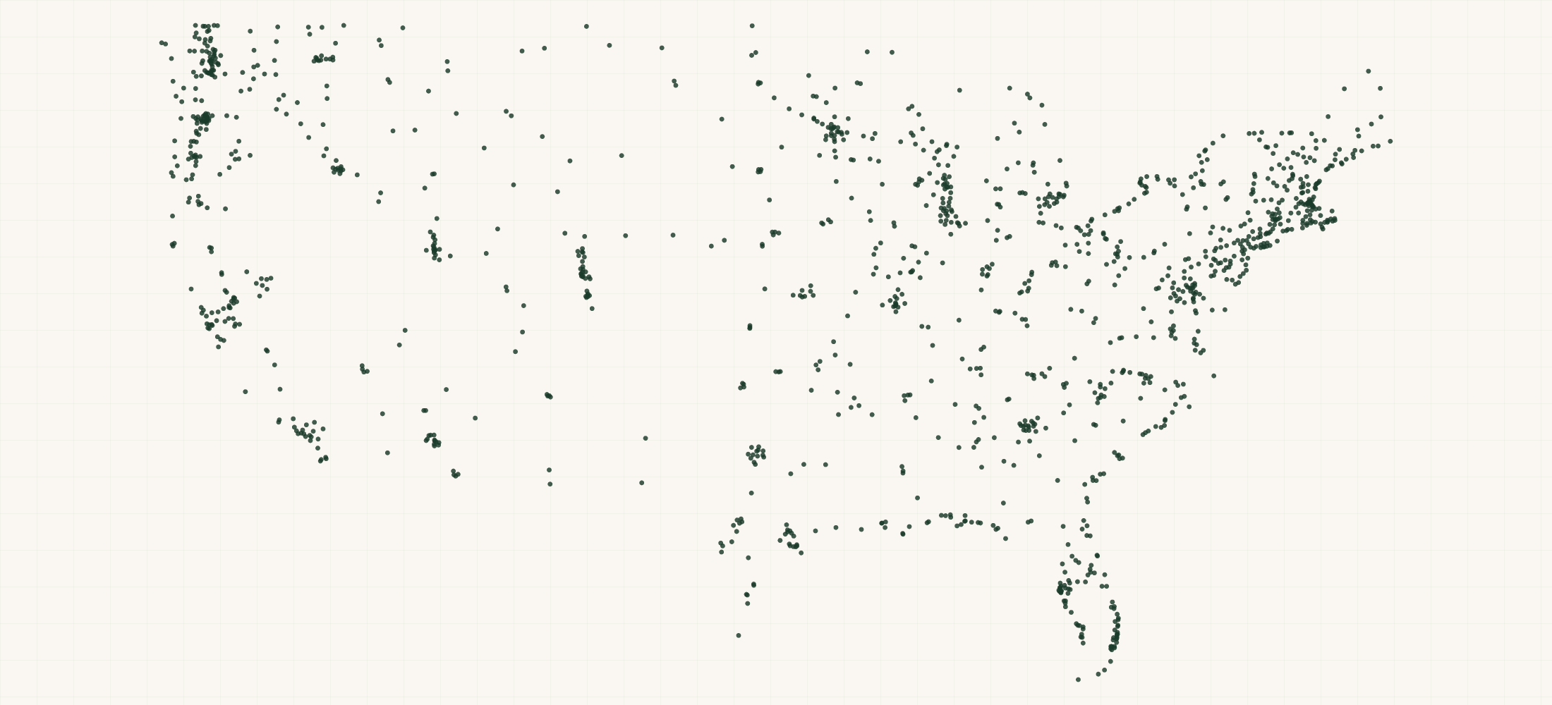 Map of where the Scotty Retailers are