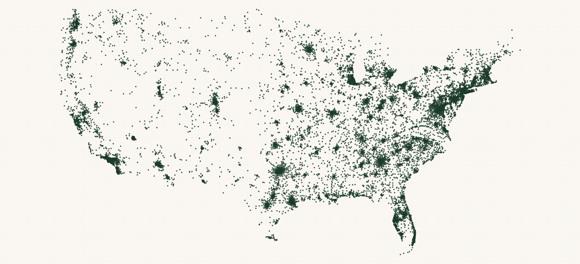Map of where the Service-Disabled Veteran-Owned (SDVOSB) Federal Contractors are