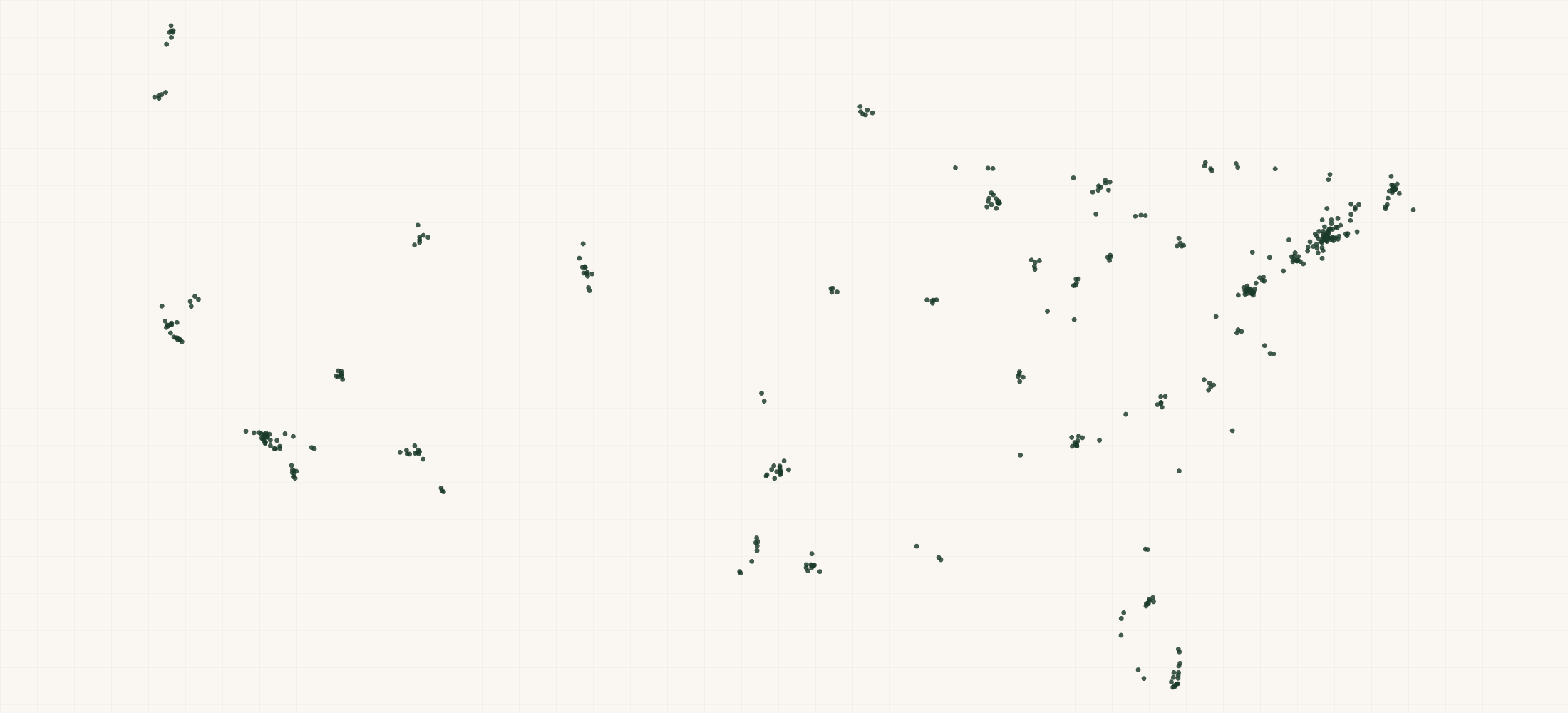 Map of where the Shake Shack Restaurant Locations are