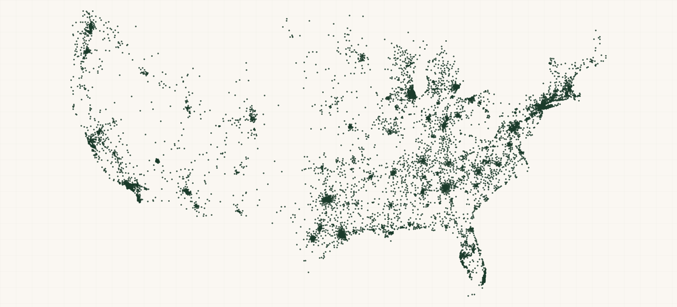 Map of where the Shell Locations are