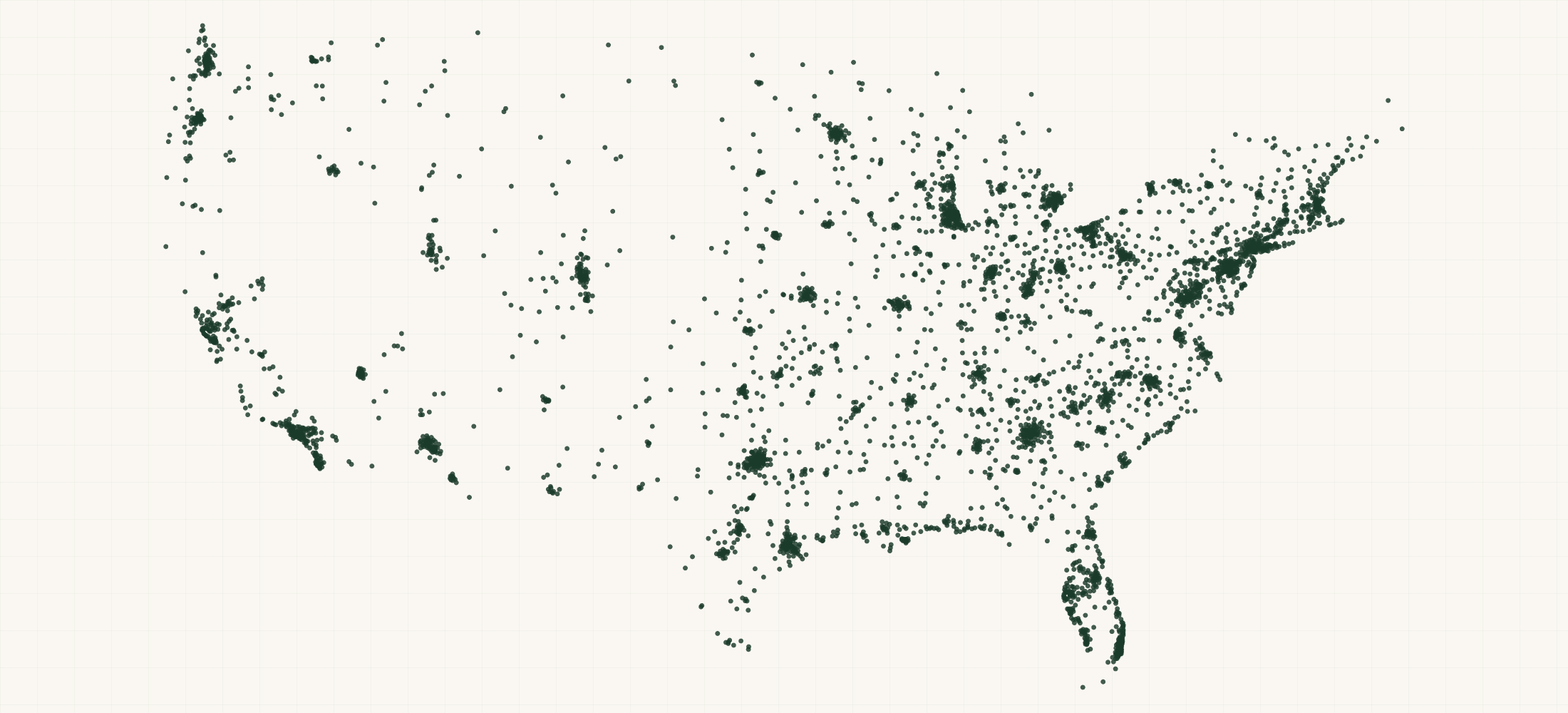 Map of where the Sherwin-Williams Locations are