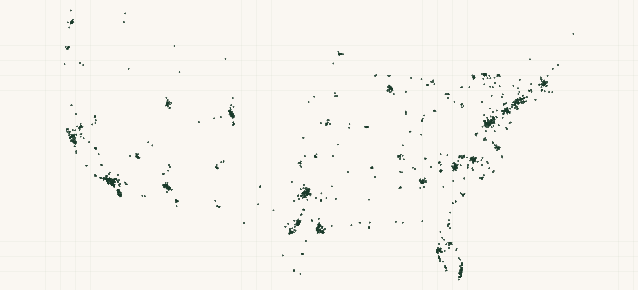 Map of where the SideDish Retailers are