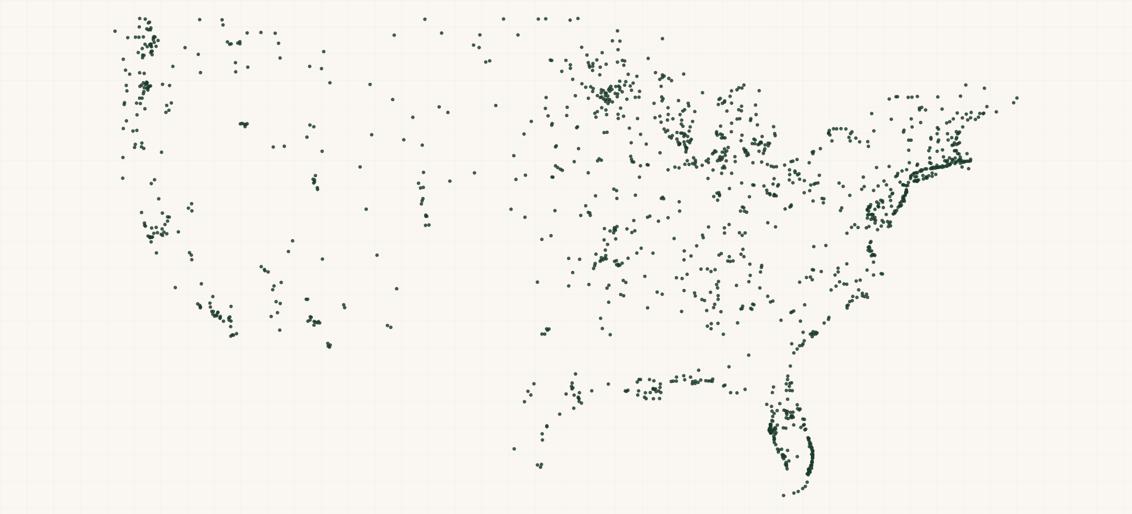 Map of where the Sierra Parts Retailers are