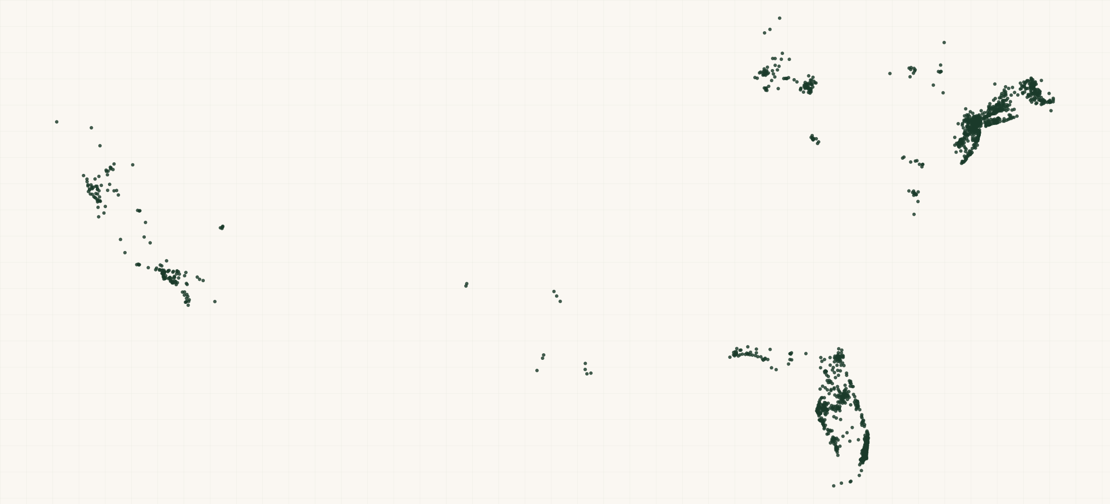 Map of where the SIPMARGS Retailers are