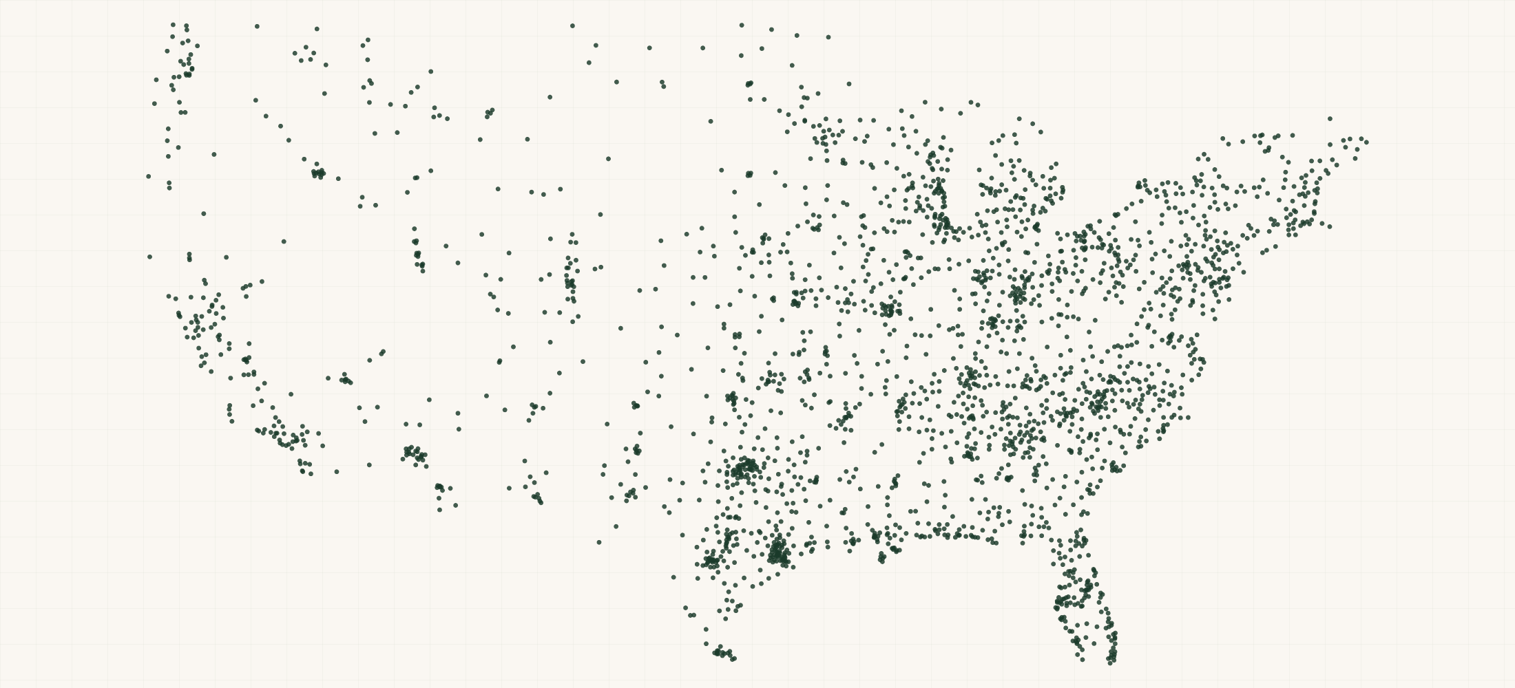 Map of where the Skechers Retailers are