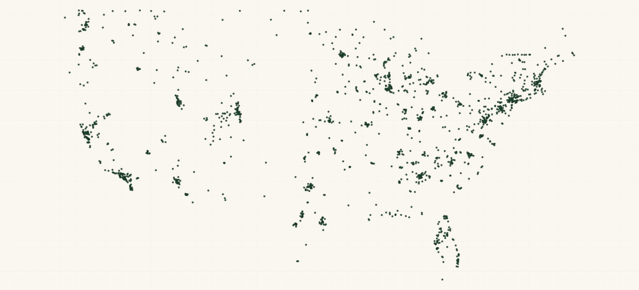 Map of where the Skratch Labs Retailers are
