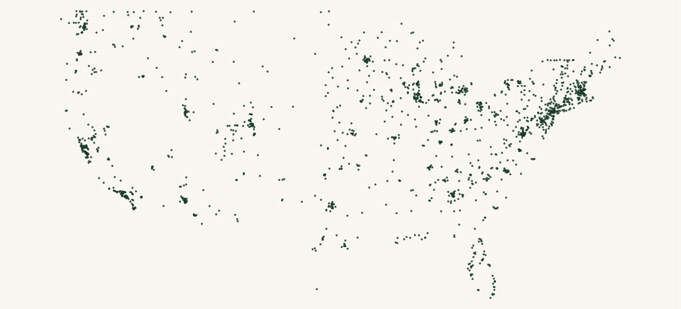 Map of where the SKS Retailers are