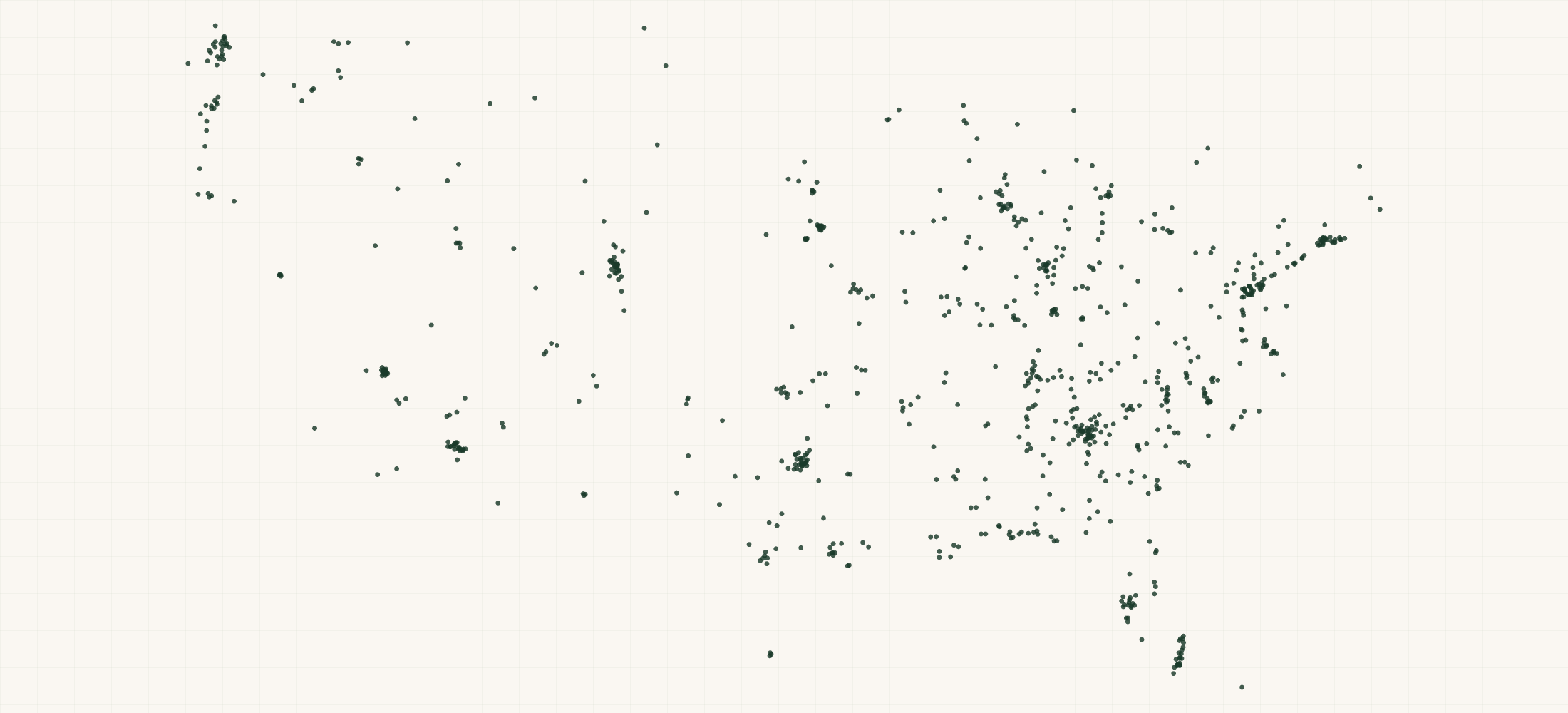 Map of where the Skwezed Retailers are