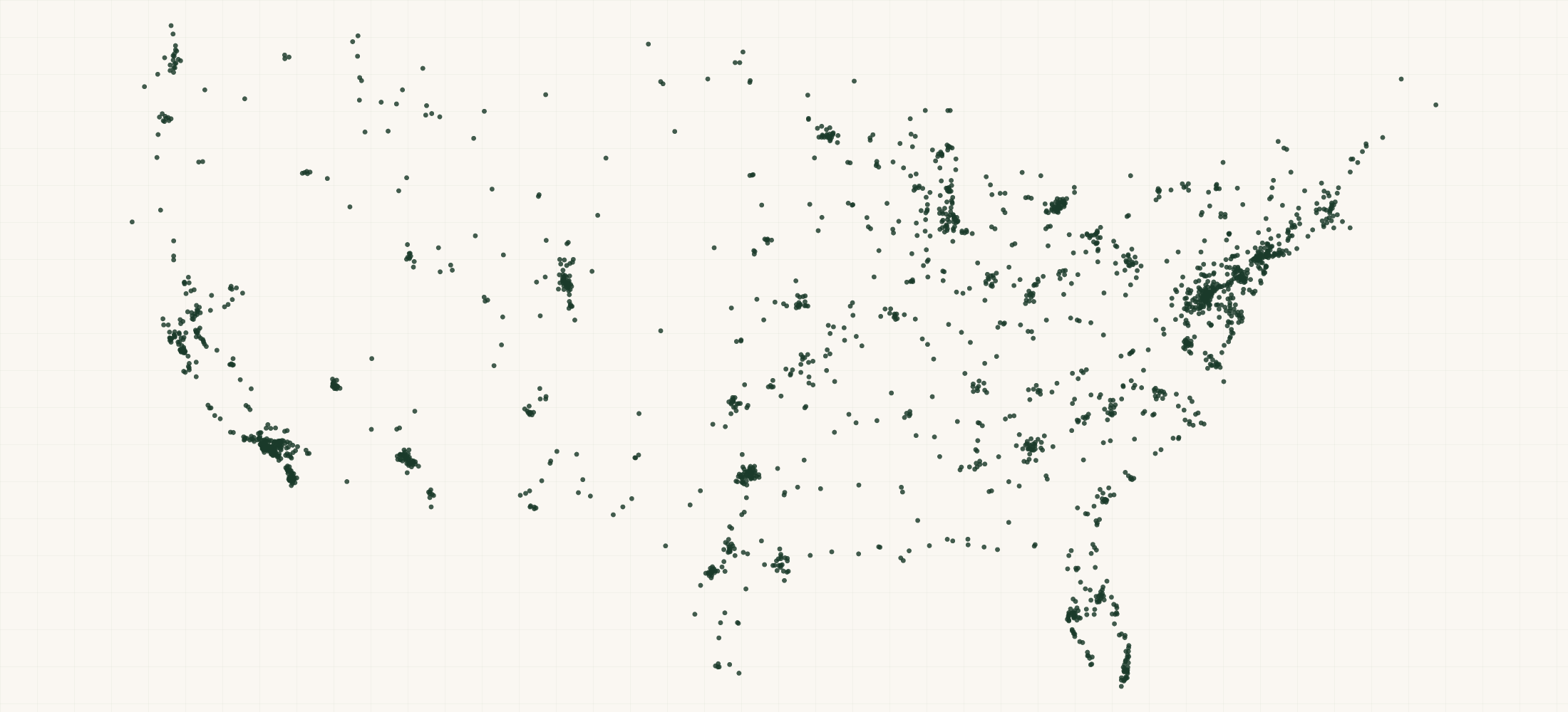 Map of where the SMACKIN' Sunflower Seeds Retailers are