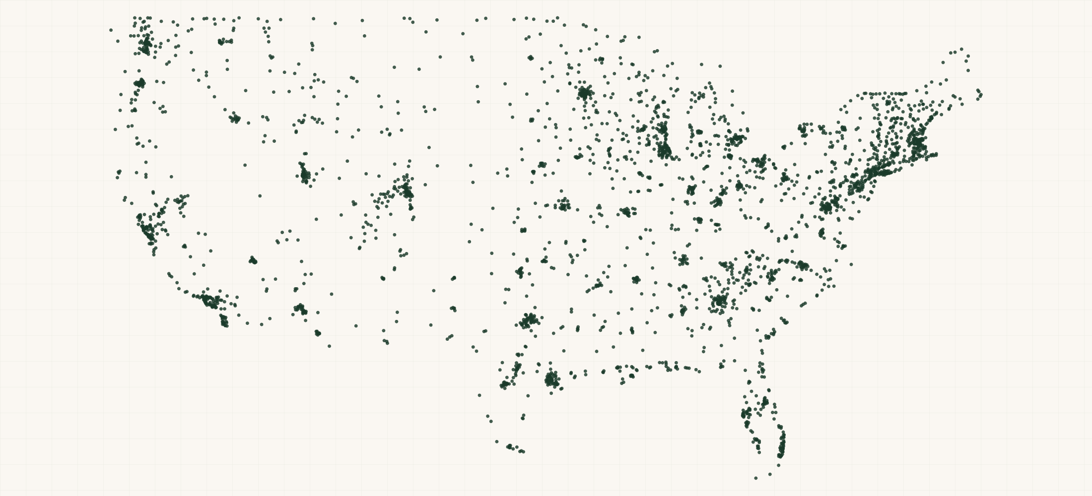 Map of where the Smartwool Retailers are